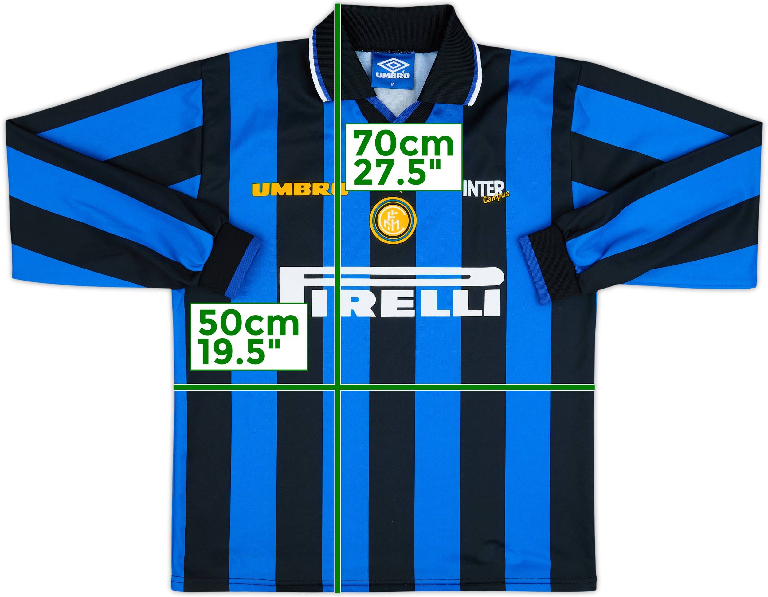 1997-98 Inter Milan 'Campus' Basic Home L/S Shirt - 9/10 - (M)