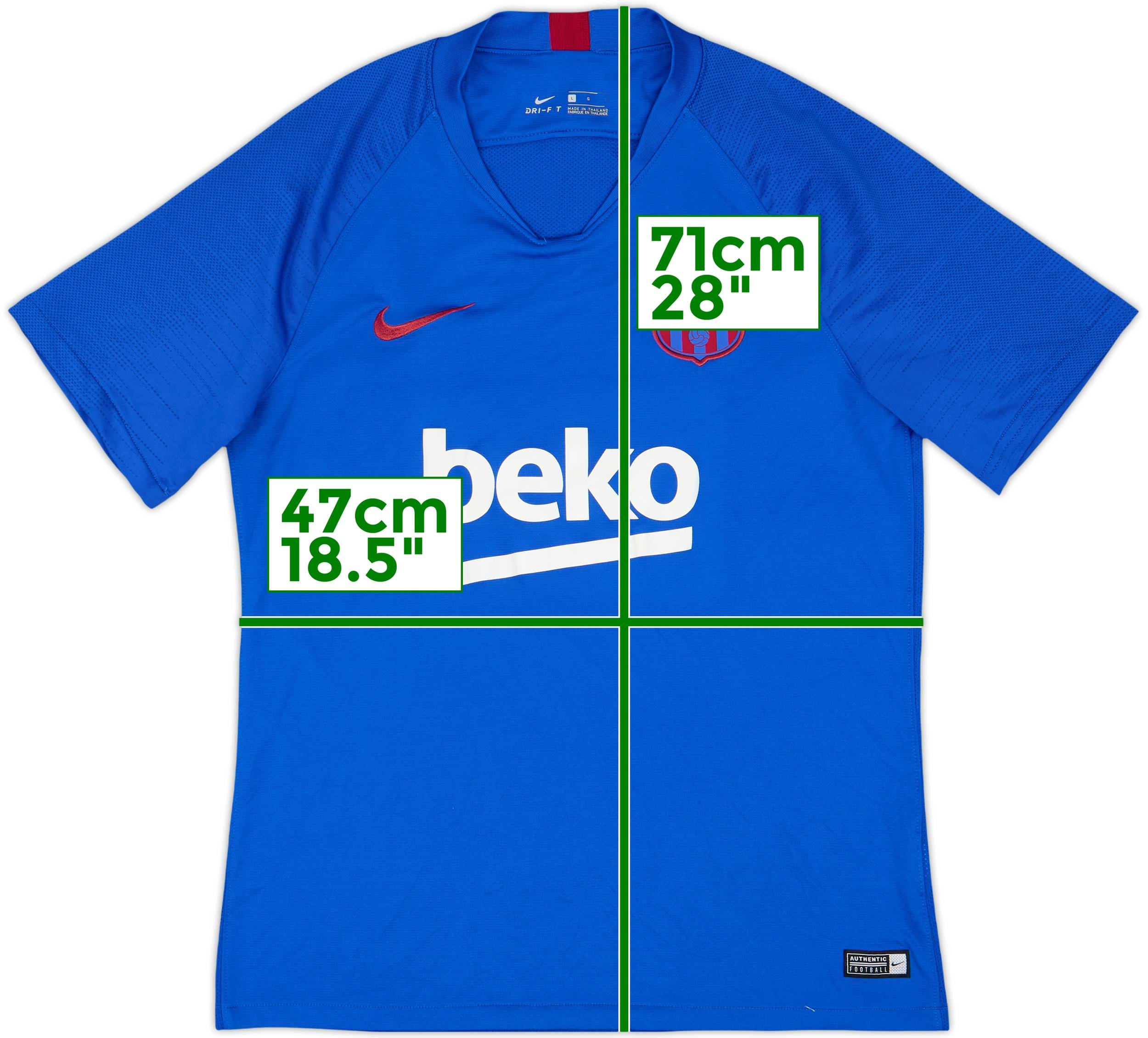 2019-20 Barcelona Nike Training Shirt - 8/10 - (L)