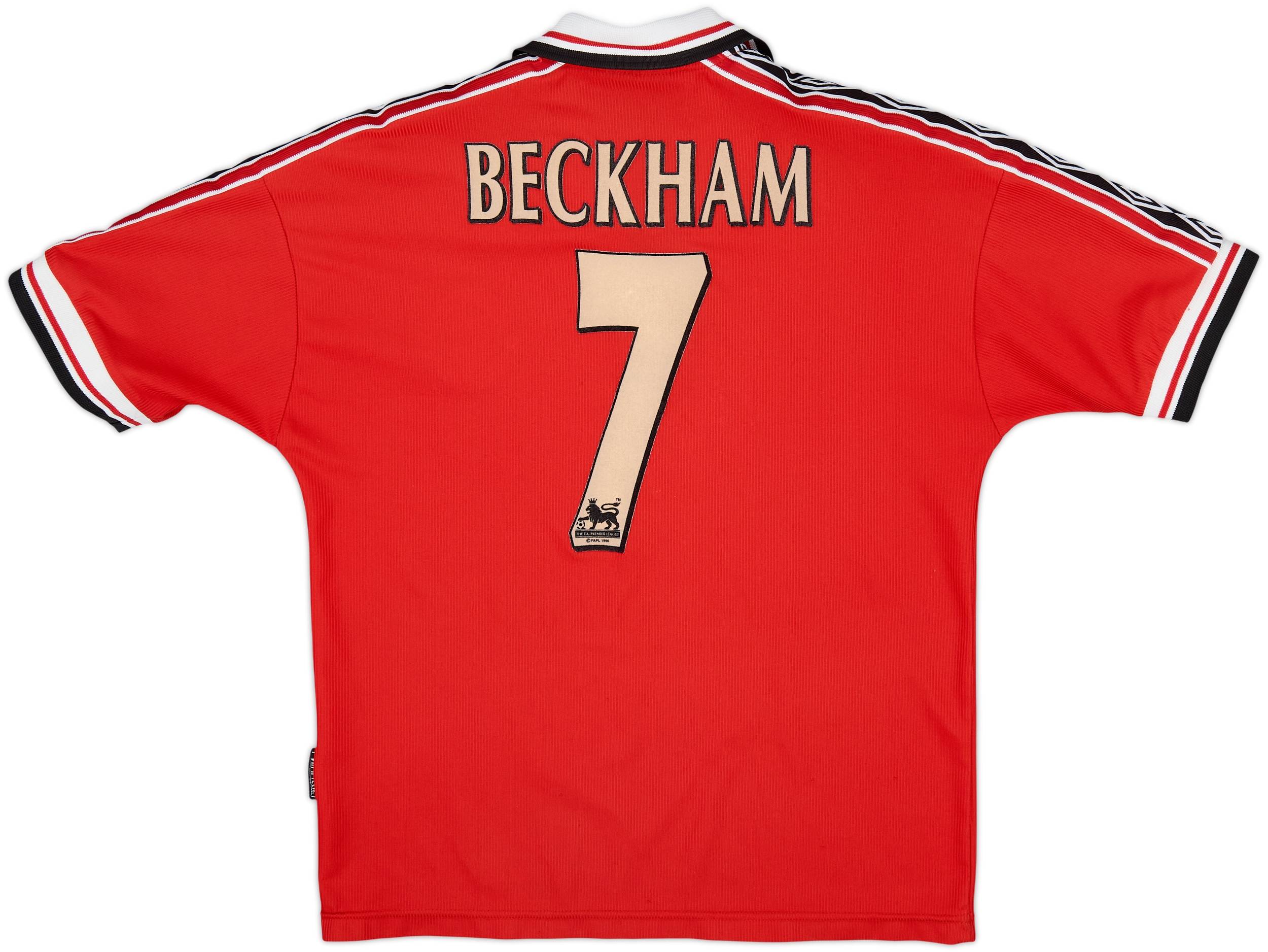 1998-00 Manchester United Home Shirt Beckham #7 - 9/10 - (Y)