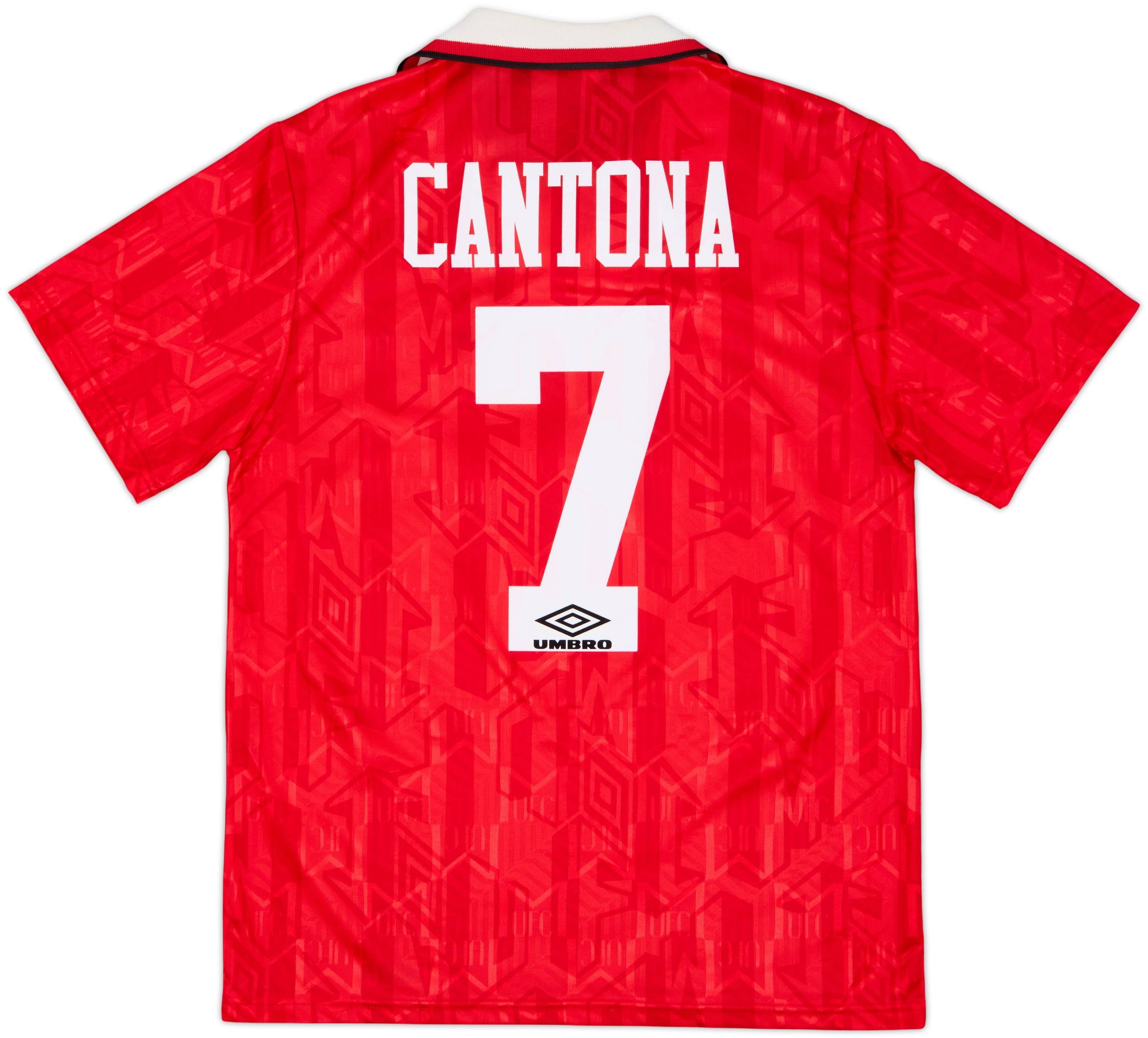 1992-94 Manchester United Home Shirt Cantona #7 - 8/10 - (M)
