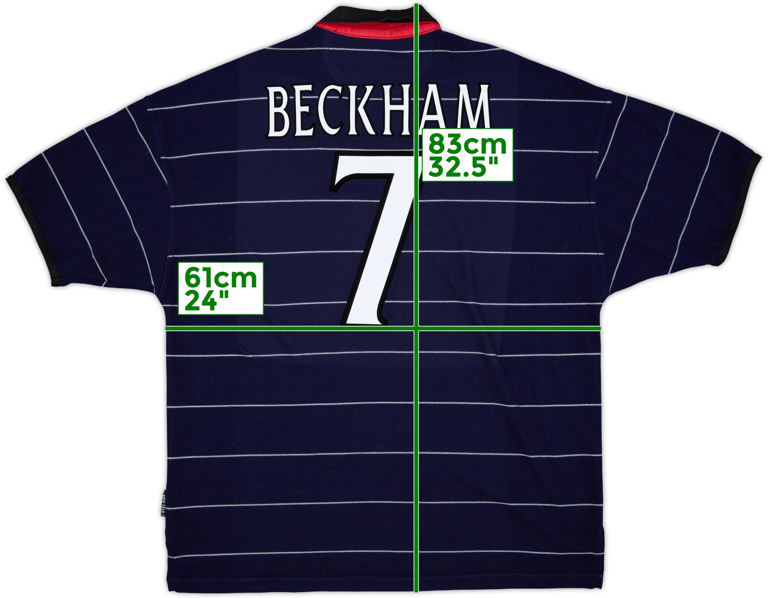 1999-00 Manchester United Away Shirt Beckham #7 - 8/10 - (XL)