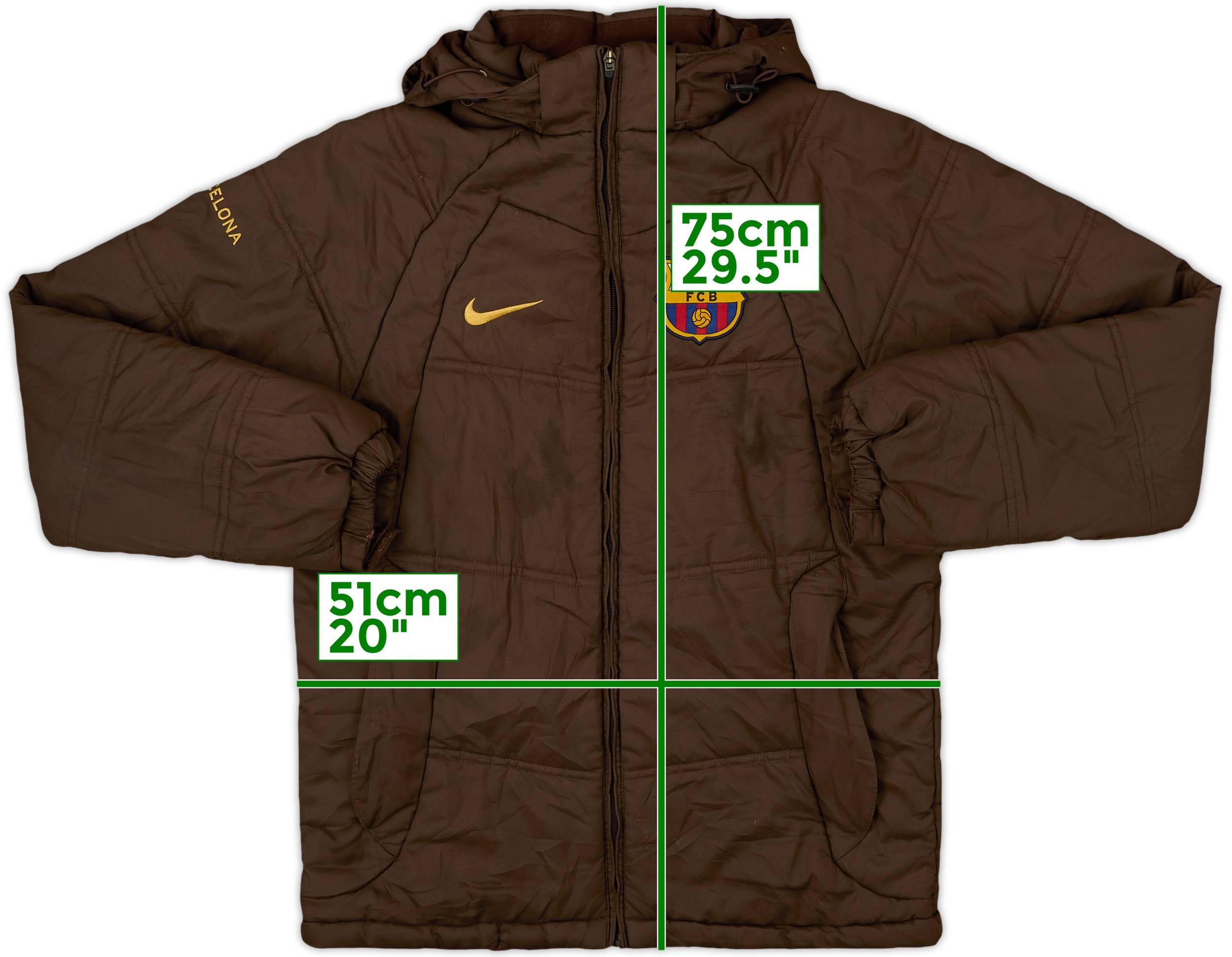 2008-09 Barcelona Nike Padded Bench Coat - 5/10 - (S)