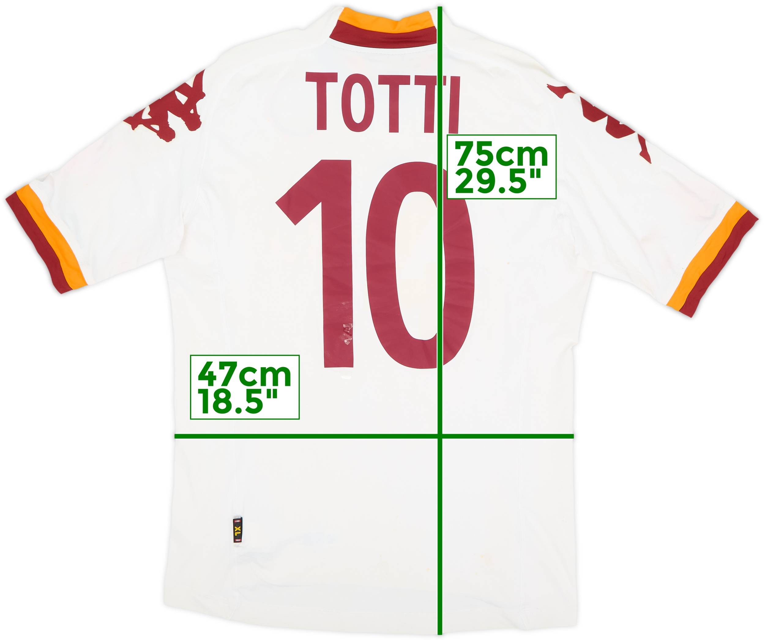 2012-13 Roma Away Shirt Totti #10 - 6/10 - (XL)