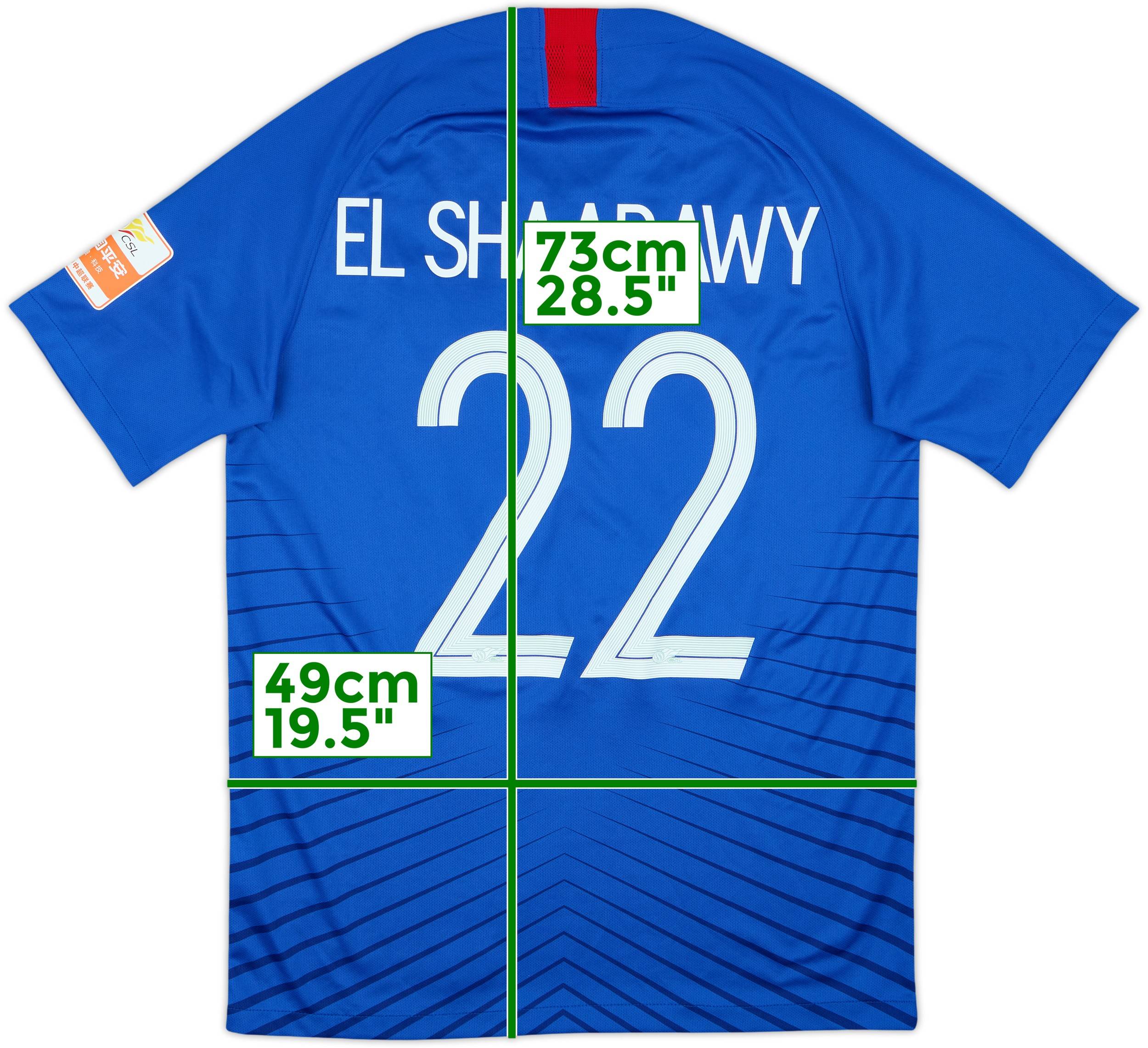 2019-20 Shanghai Shenhua Home Shirt El Shaarawy #22 - 8/10 - (M)