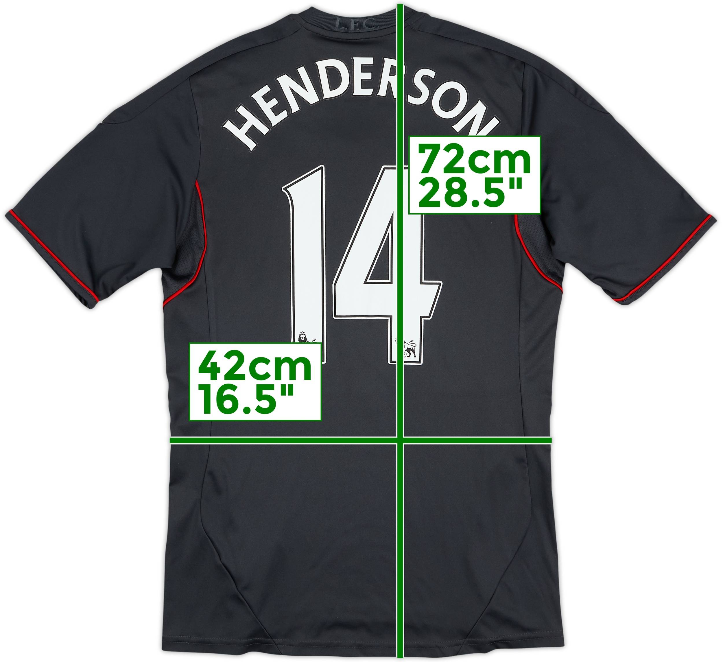 2011-12 Liverpool Away Shirt Henderson #14 - 6/10 - (S)