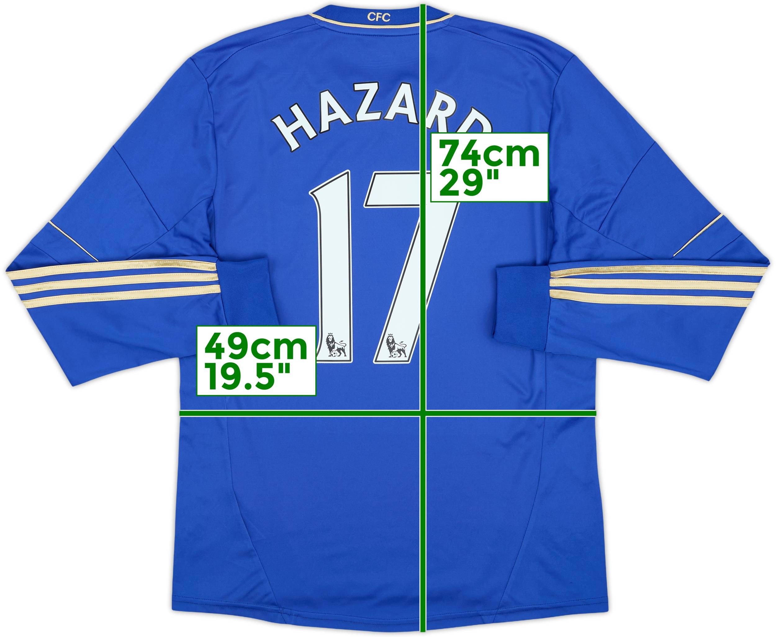 2012-13 Chelsea Home L/S Shirt Hazard #17 - 6/10 - (M)