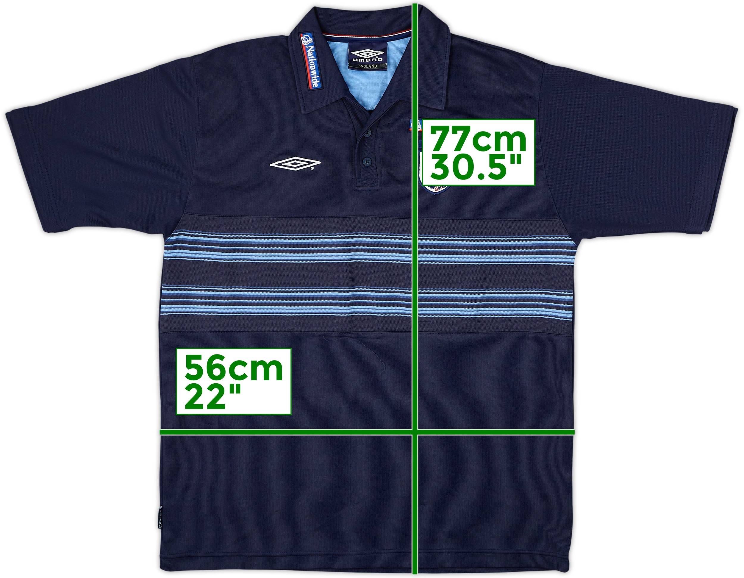 2000-01 England Umbro Polo Shirt - 8/10 - (L)