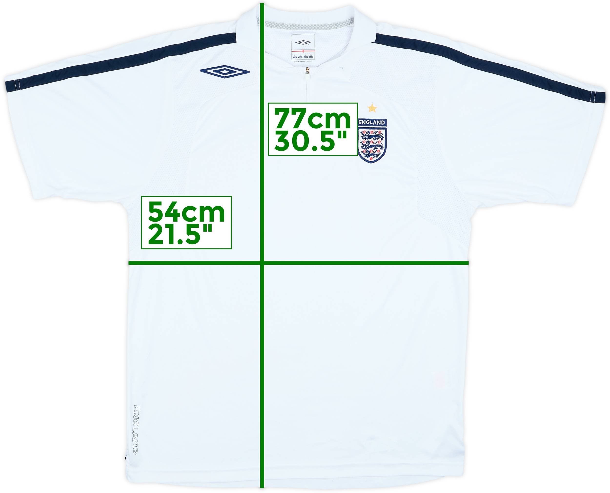 2006-07 England Umbro 1/4 Zip Training Shirt - 7/10 - (L)