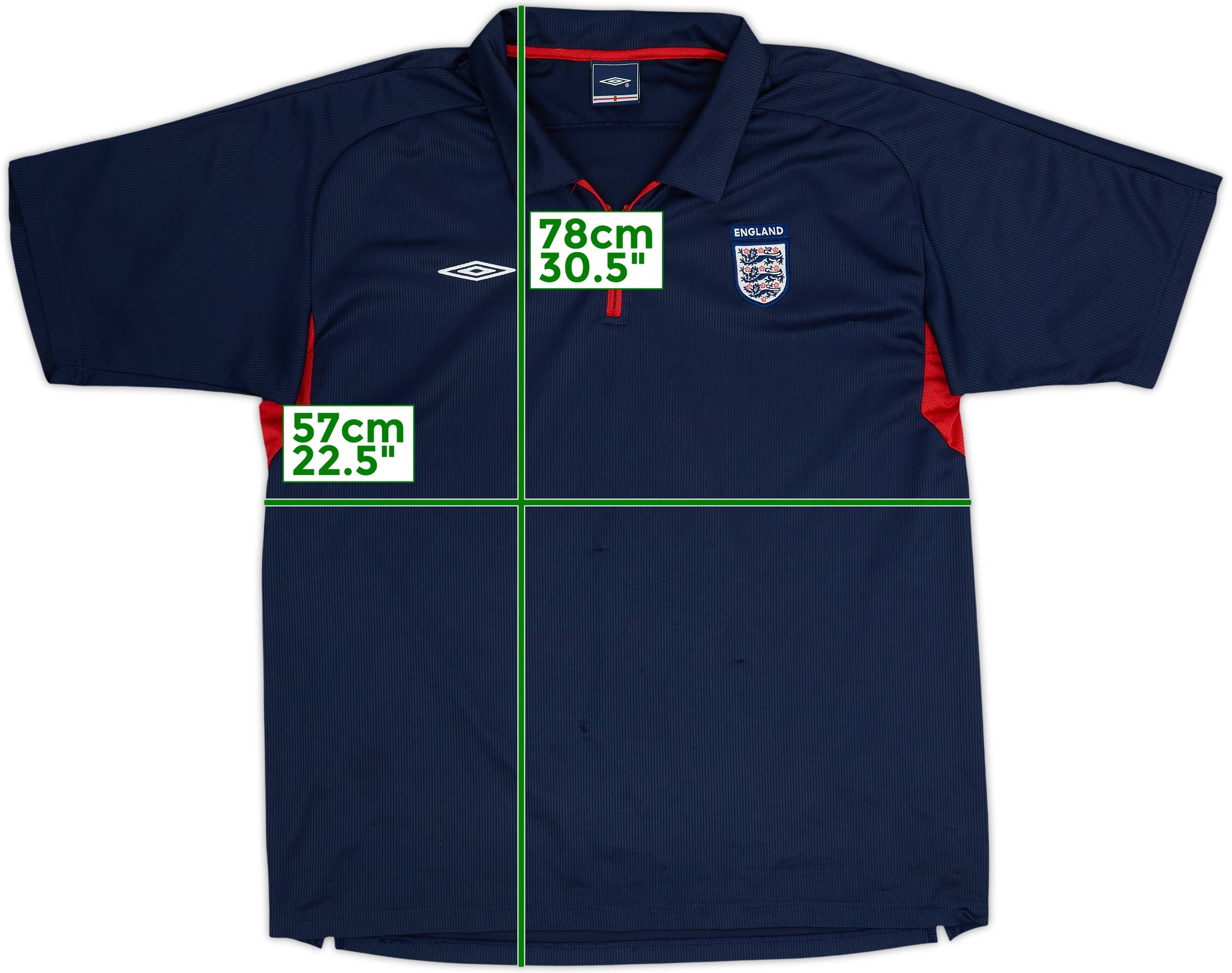 2004-06 England Umbro 1/4 Zip Polo Shirt - 5/10 - (XL)