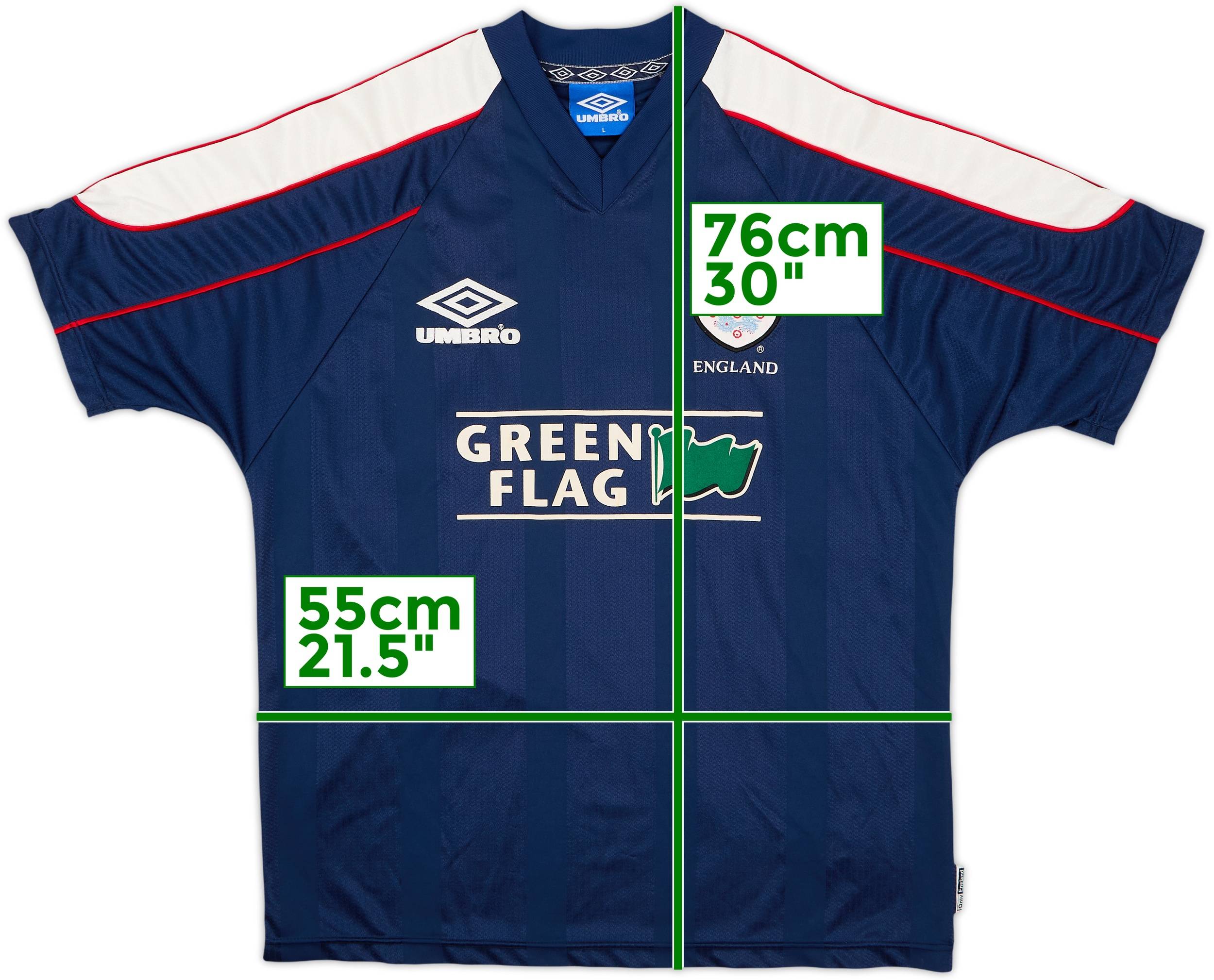 1998-00 England Umbro Training Shirt - 8/10 - (L)