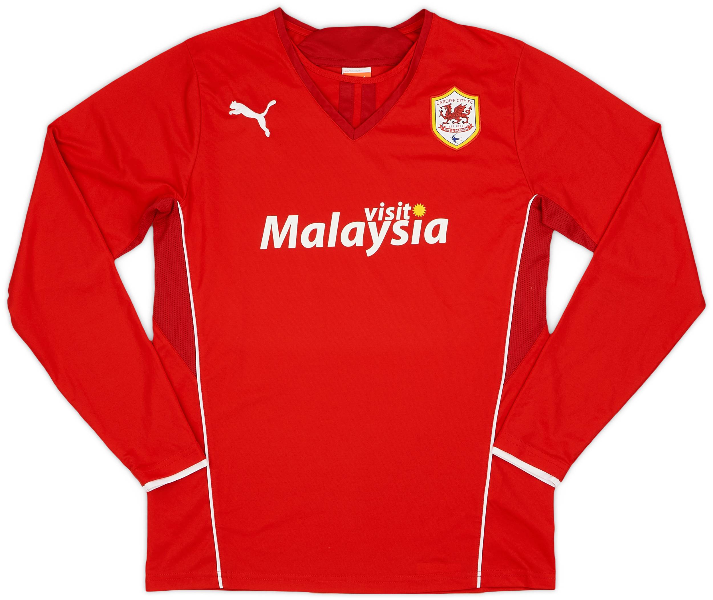 2013-14 Cardiff Home L/S Shirt - 9/10 - (M)