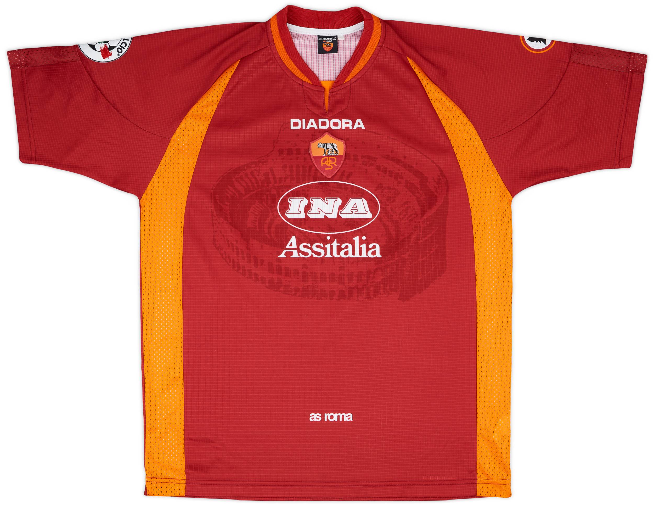 1997-98 Roma Match Issue Home Shirt Tommasi #17