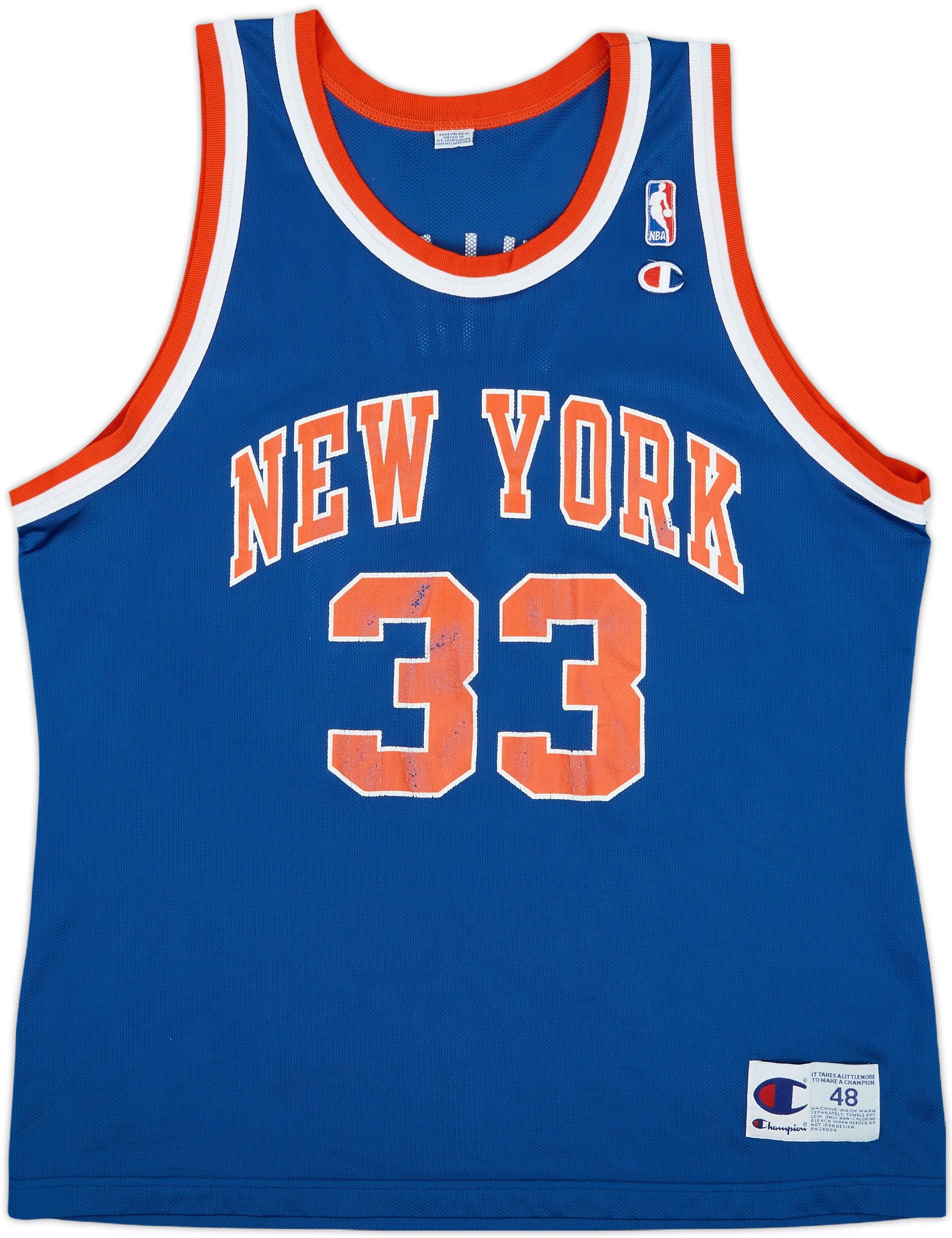 1995-97 New York Knicks Ewing #33 Champion Away Jersey - 6/10 - (XL)