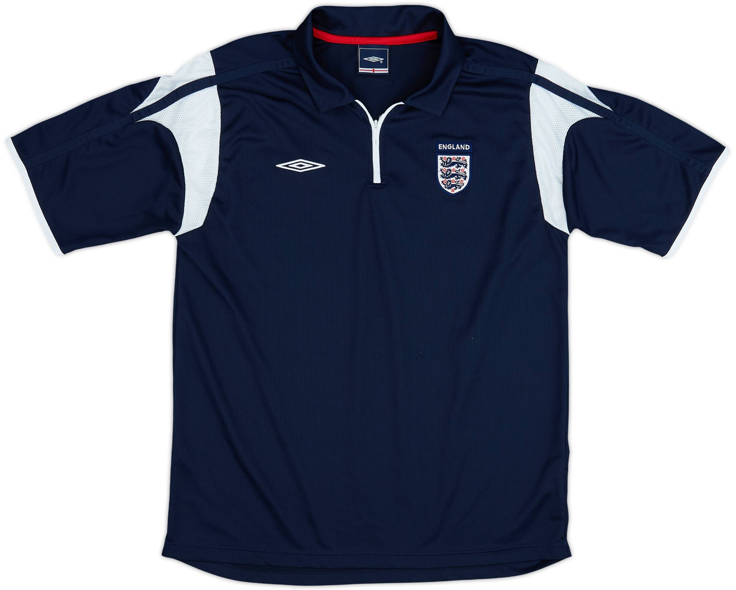 2002-04 England Umbro 1/4 Zip Polo Shirt - 7/10 - (L)