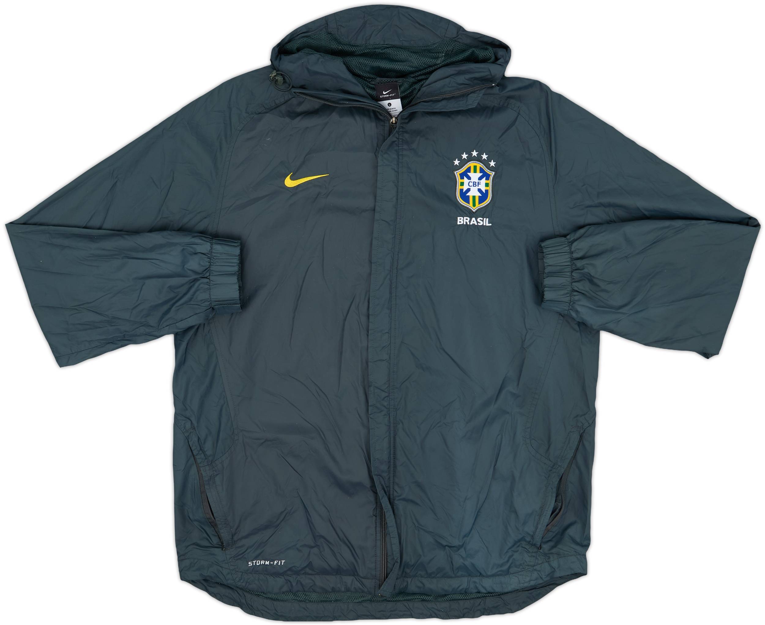 2010-11 Brazil Nike Hooded Track Jacket - 5/10 - (L)