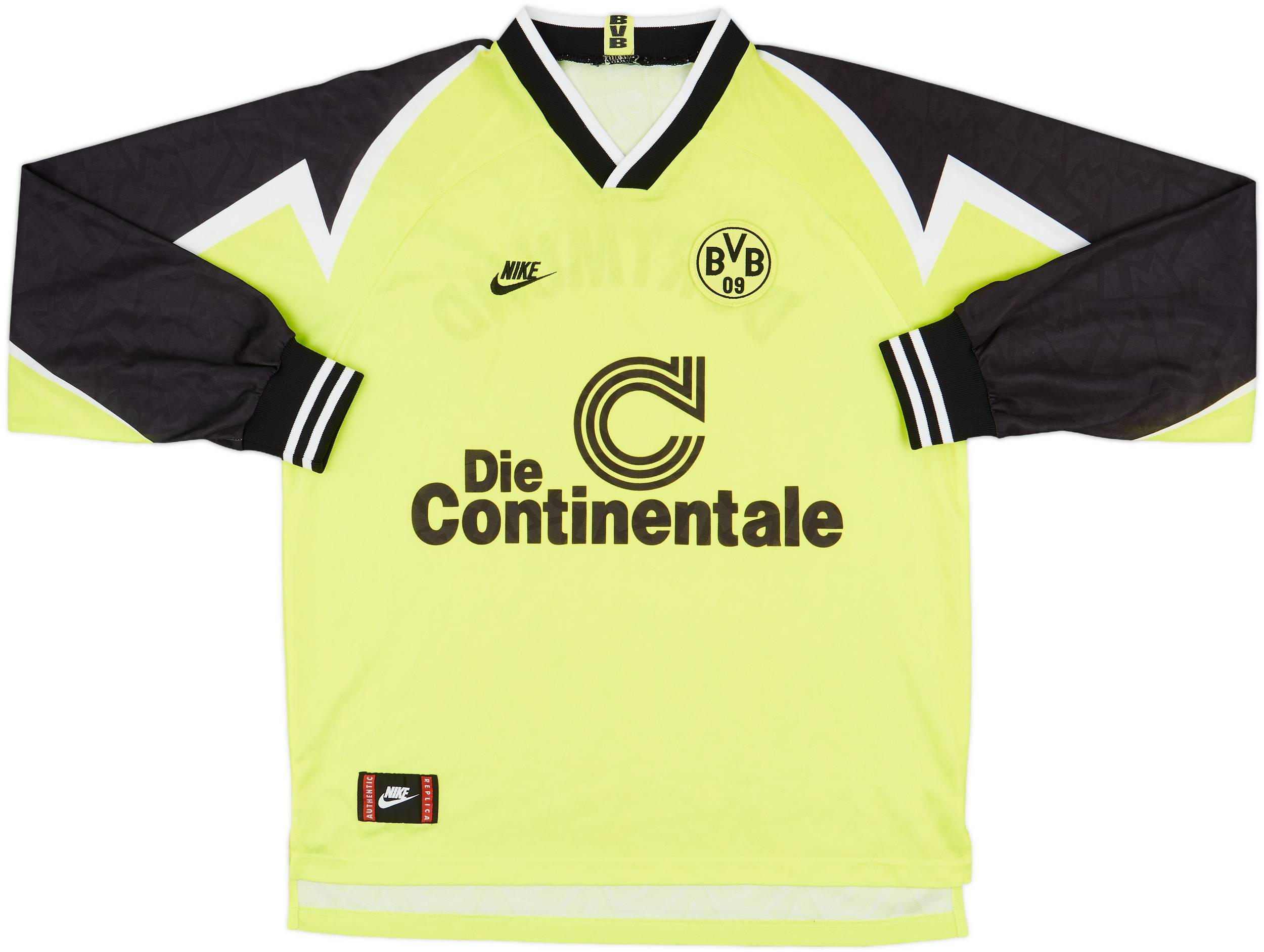 1995-96 Borussia Dortmund Home L/S Shirt - 9/10 - (L)