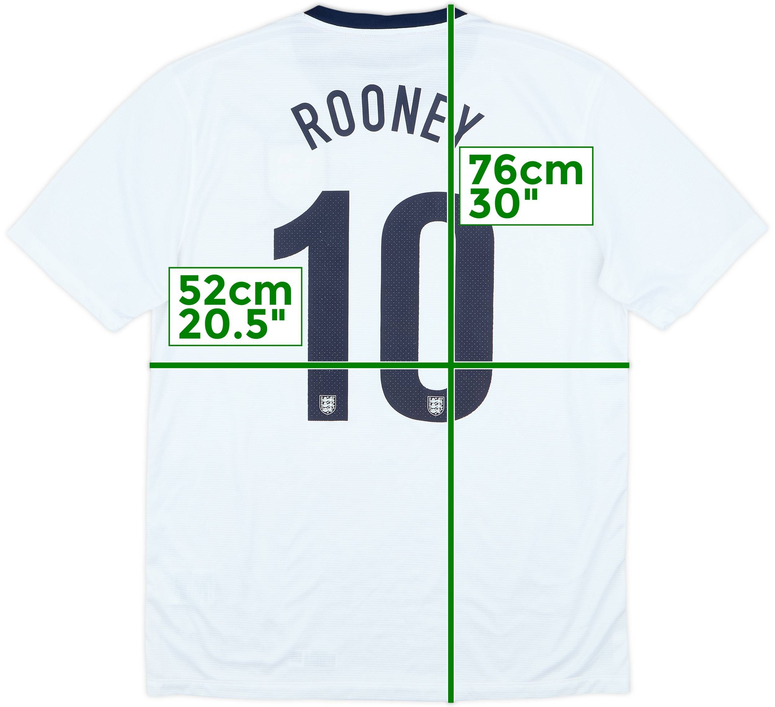 2013 England 150th Anniversary Home Shirt Rooney #10 - 7/10 - (L)