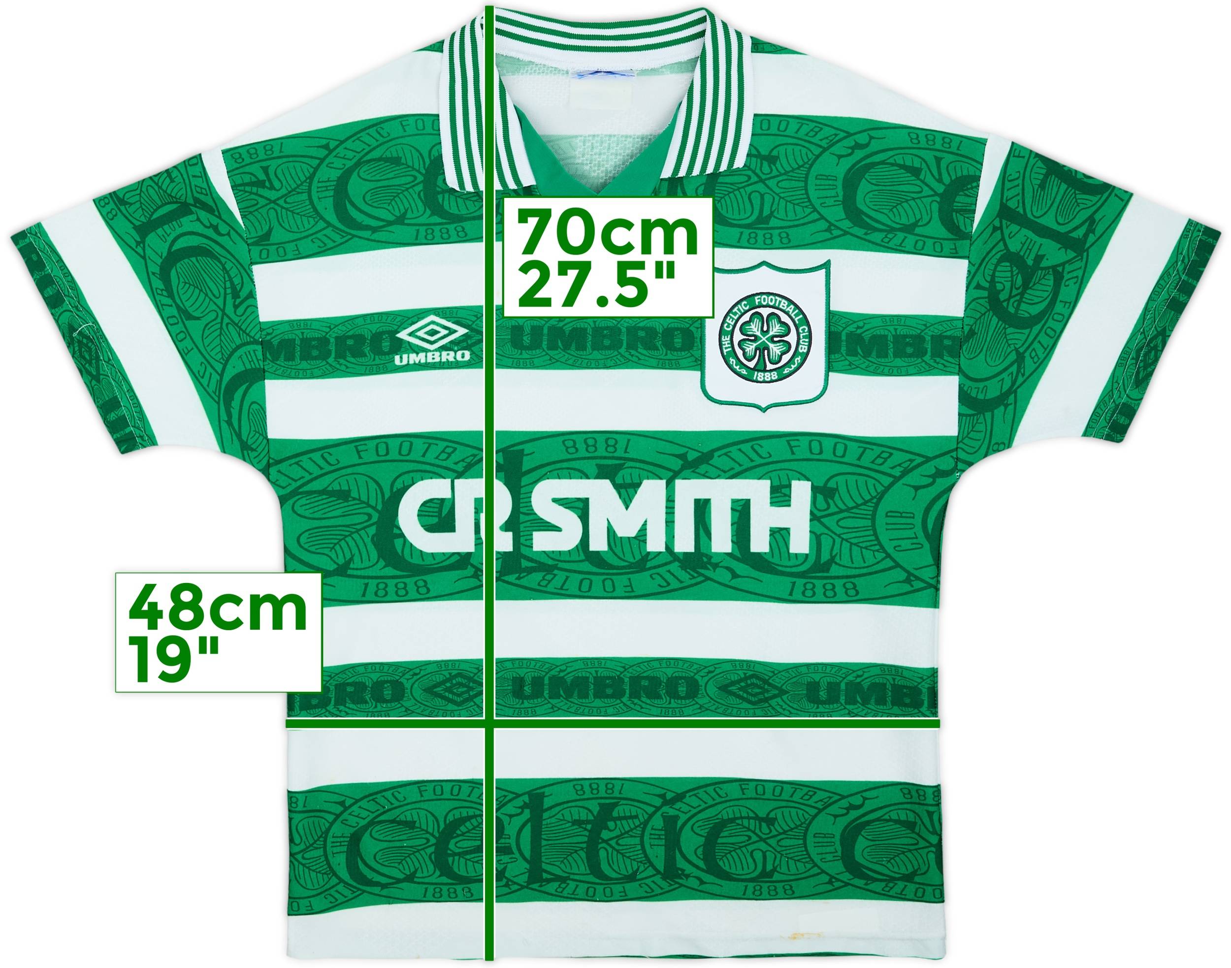 1995-97 Celtic Home Shirt - 5/10 - (S) 1995-97 Celtic Home Shirt - 5/10 - (S)