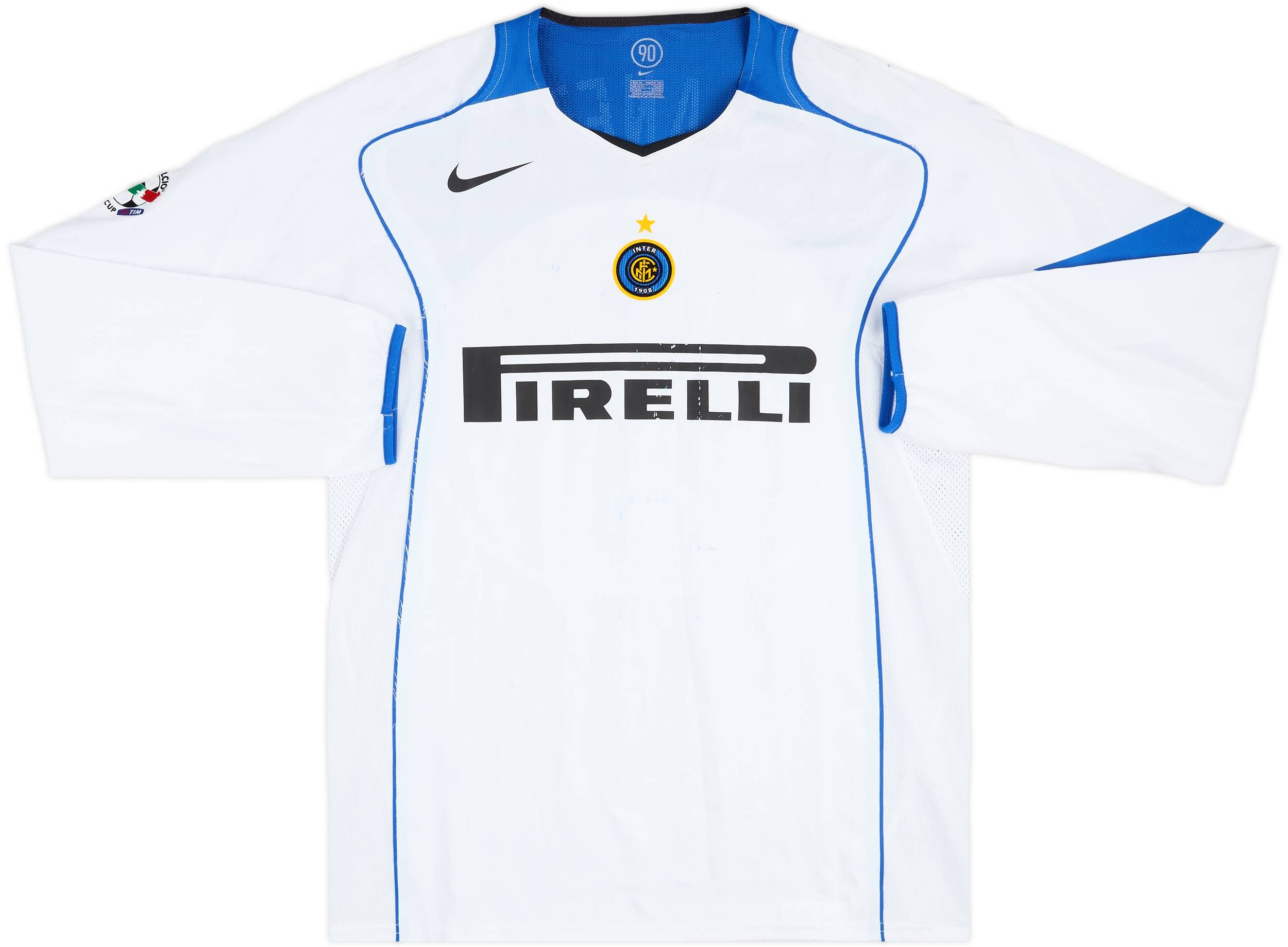 2004-05 Inter Milan Match Issue Coppa Italia Away L/S Shirt J