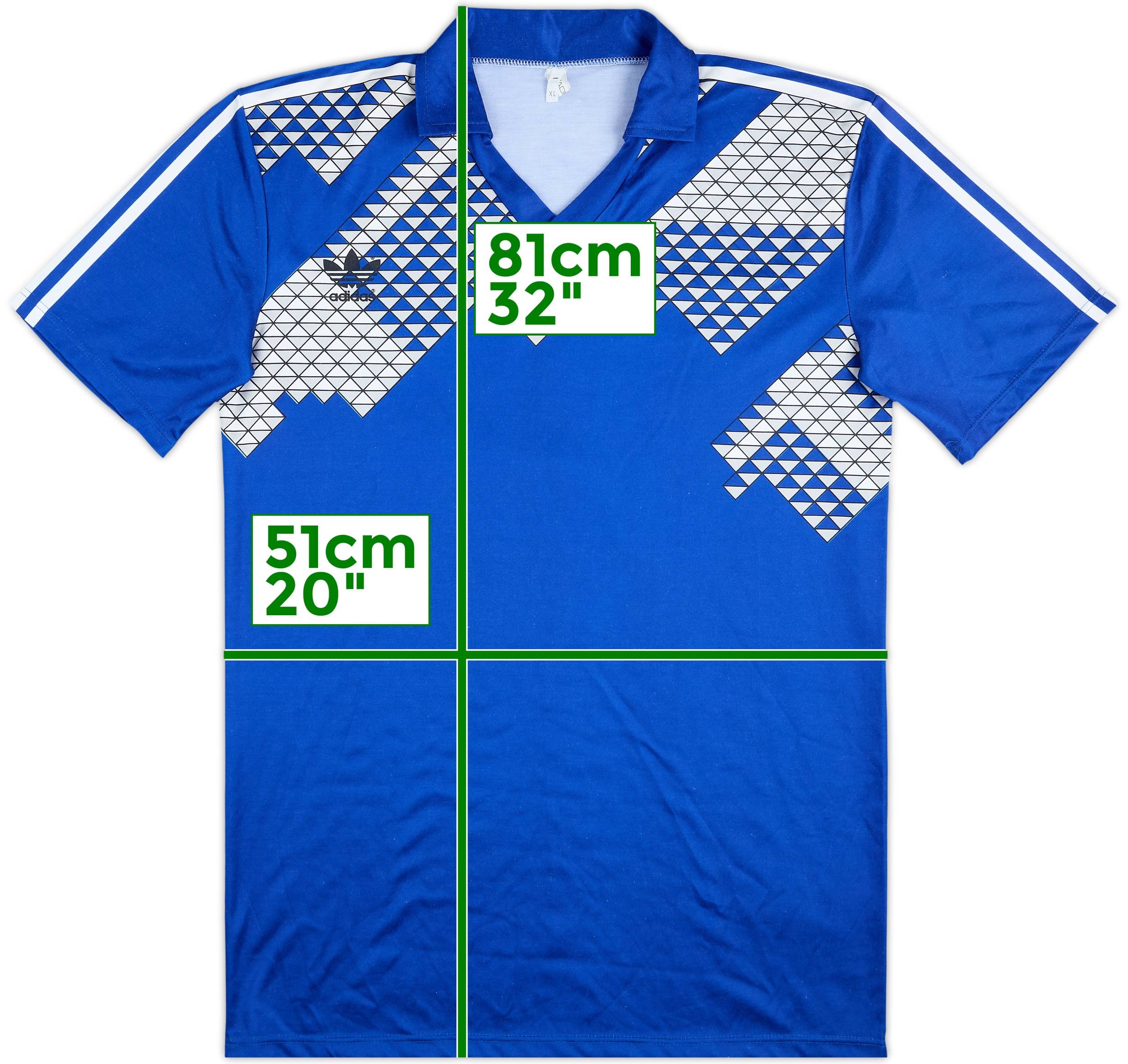1990-92 adidas 'Marseille' Template Shirt #7 - 9/10 - (XL)