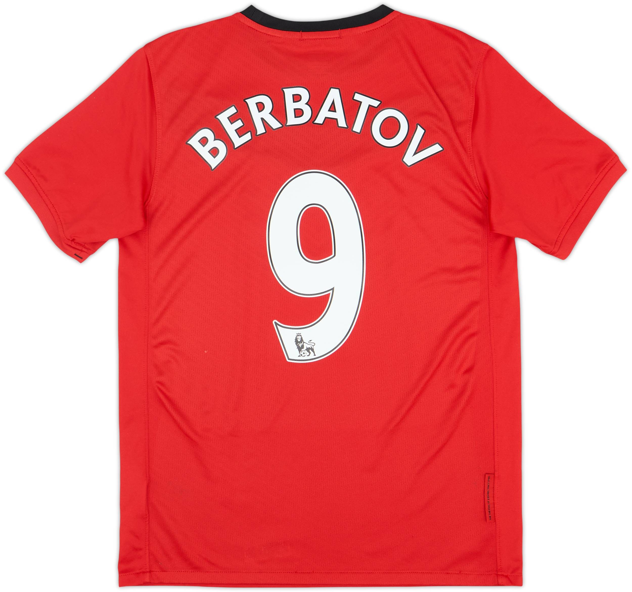 2009-10 Manchester United Home Shirt Berbatov #9 - 8/10 - (XL.Boys)