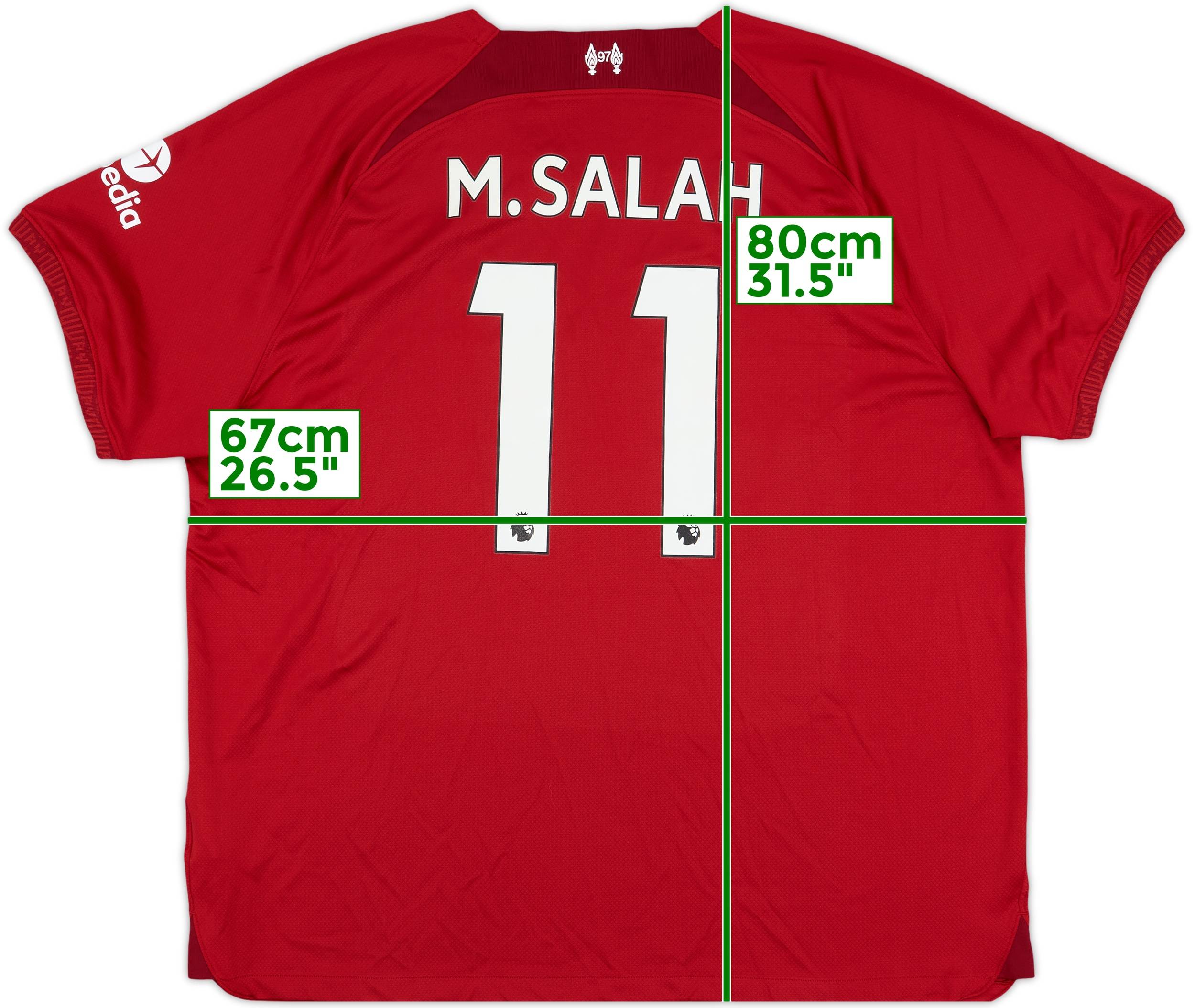 2022-23 Liverpool Home Shirt M.Salah #11 - 9/10 - (XXL)