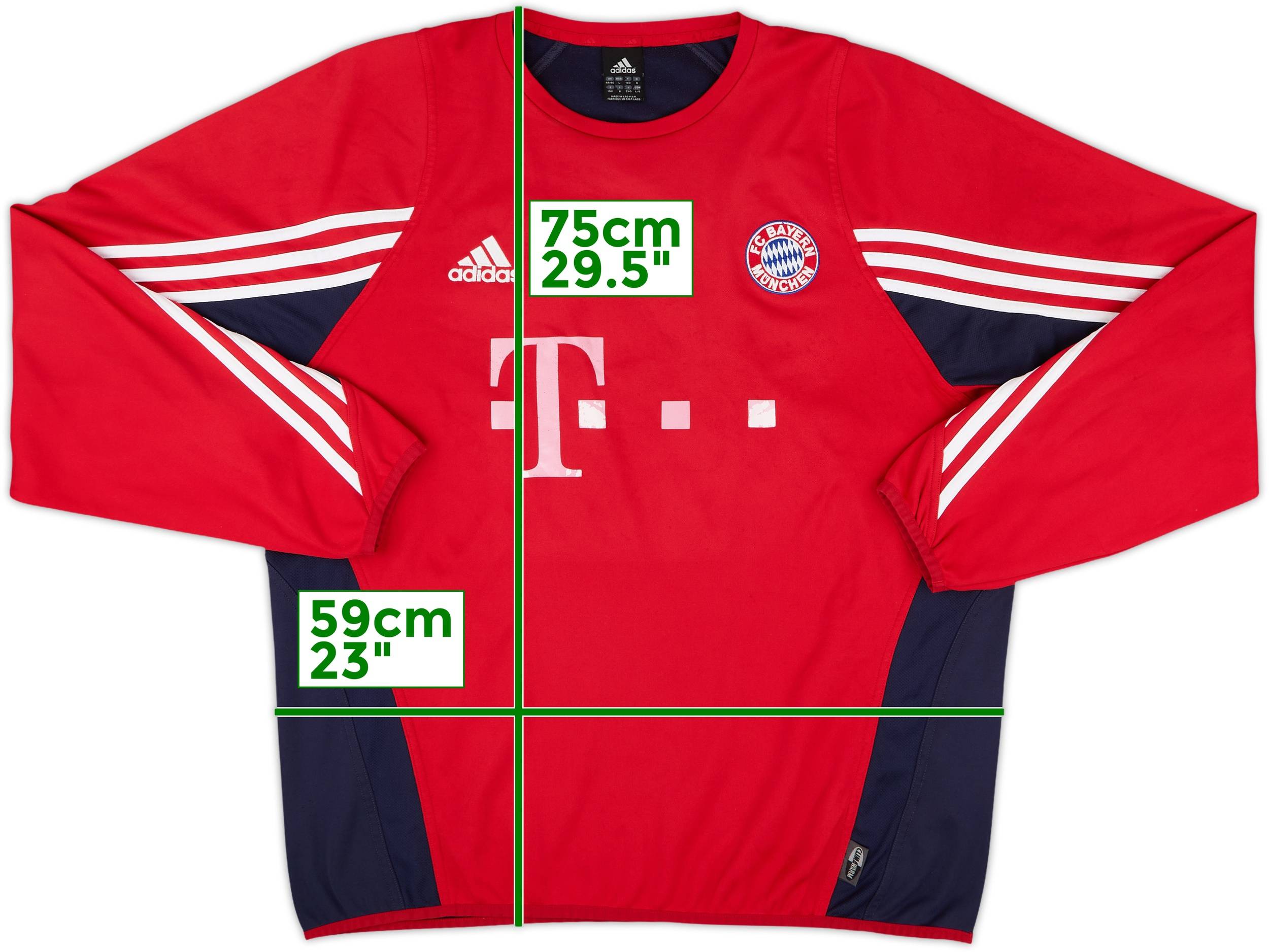 2003-04 Bayern Munich Player Issue adidas Sweat Top - 6/10 - (L/XL)