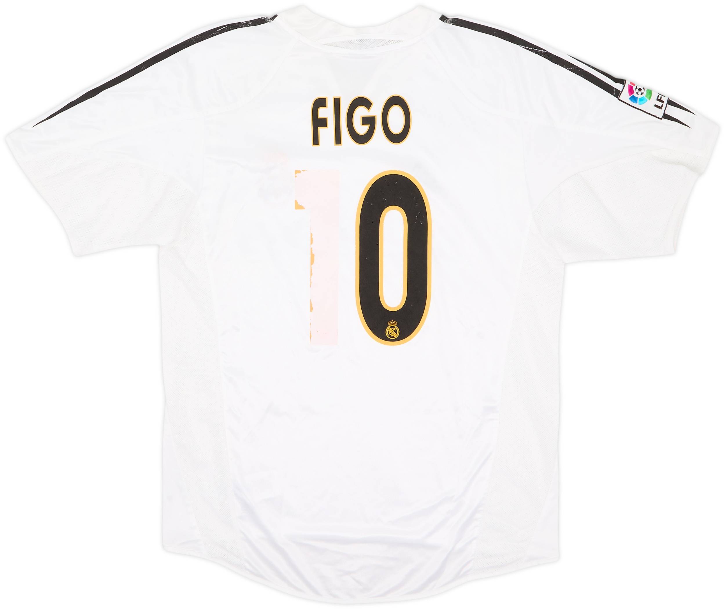 2004-05 Real Madrid Home Shirt Figo #10 - 4/10 - (M)