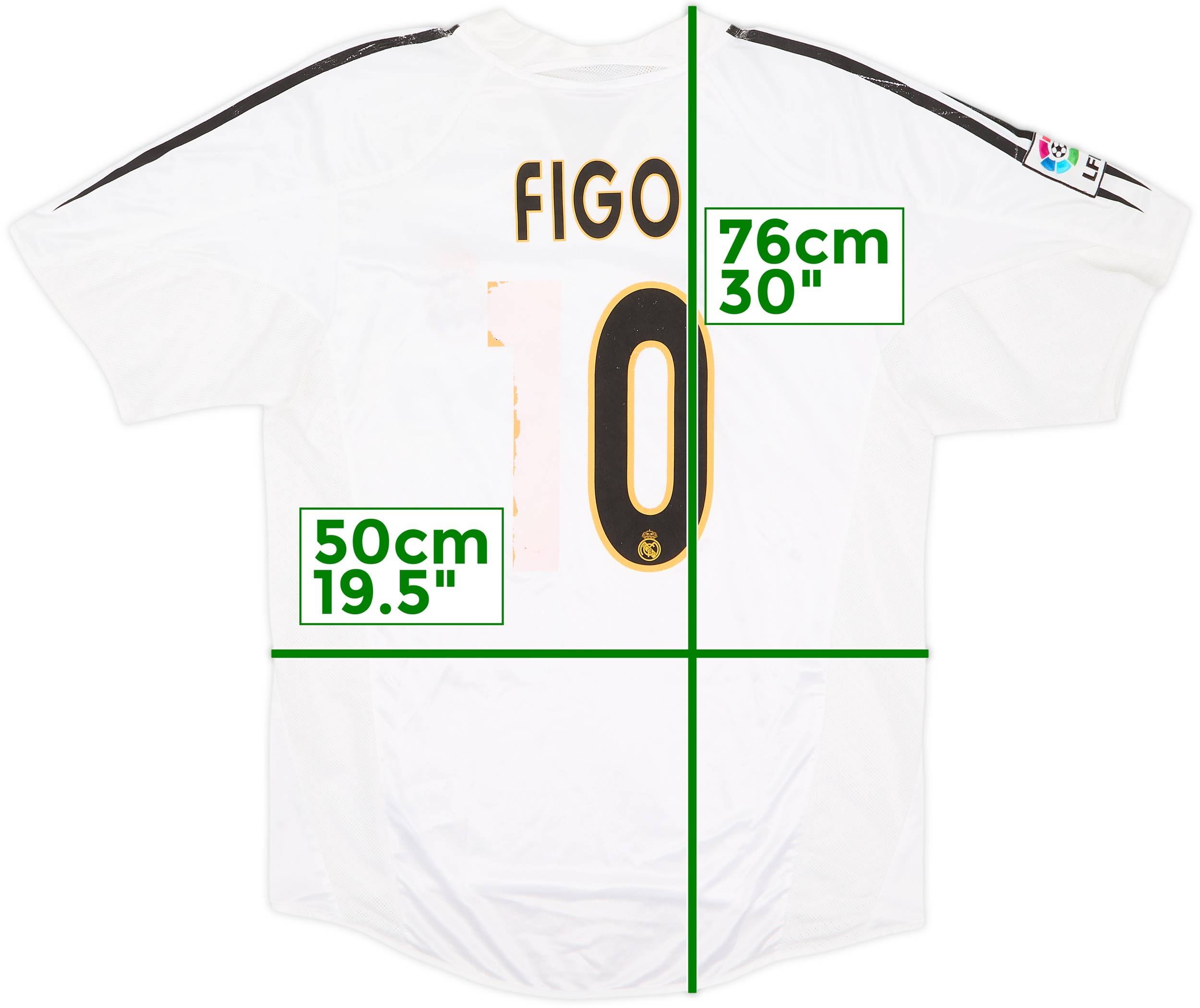 2004-05 Real Madrid Home Shirt Figo #10 - 4/10 - (M)