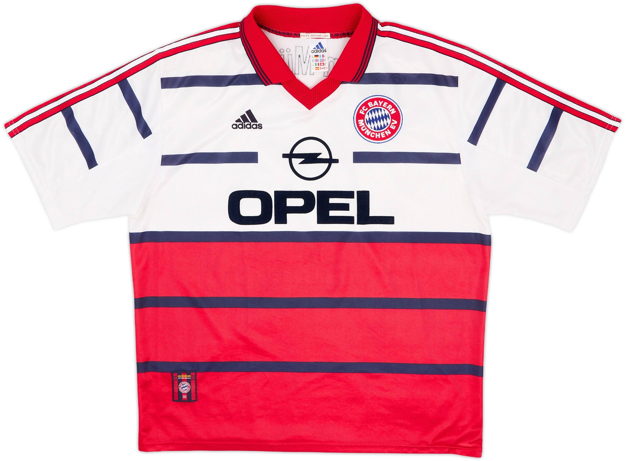 1998-00 Bayern Munich Away Shirt Jeremies #16 - 8/10 - (XL)