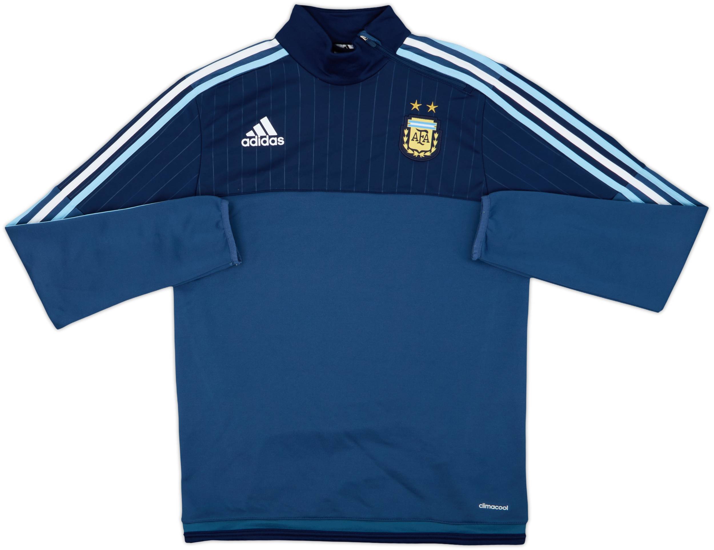 f*a様 adidas　2015 アルゼンチン代表　トレーニングトップ　フルスポ 2014-15 Argentina adidas 1/4 Zip Training Top - 8/10 - (S)