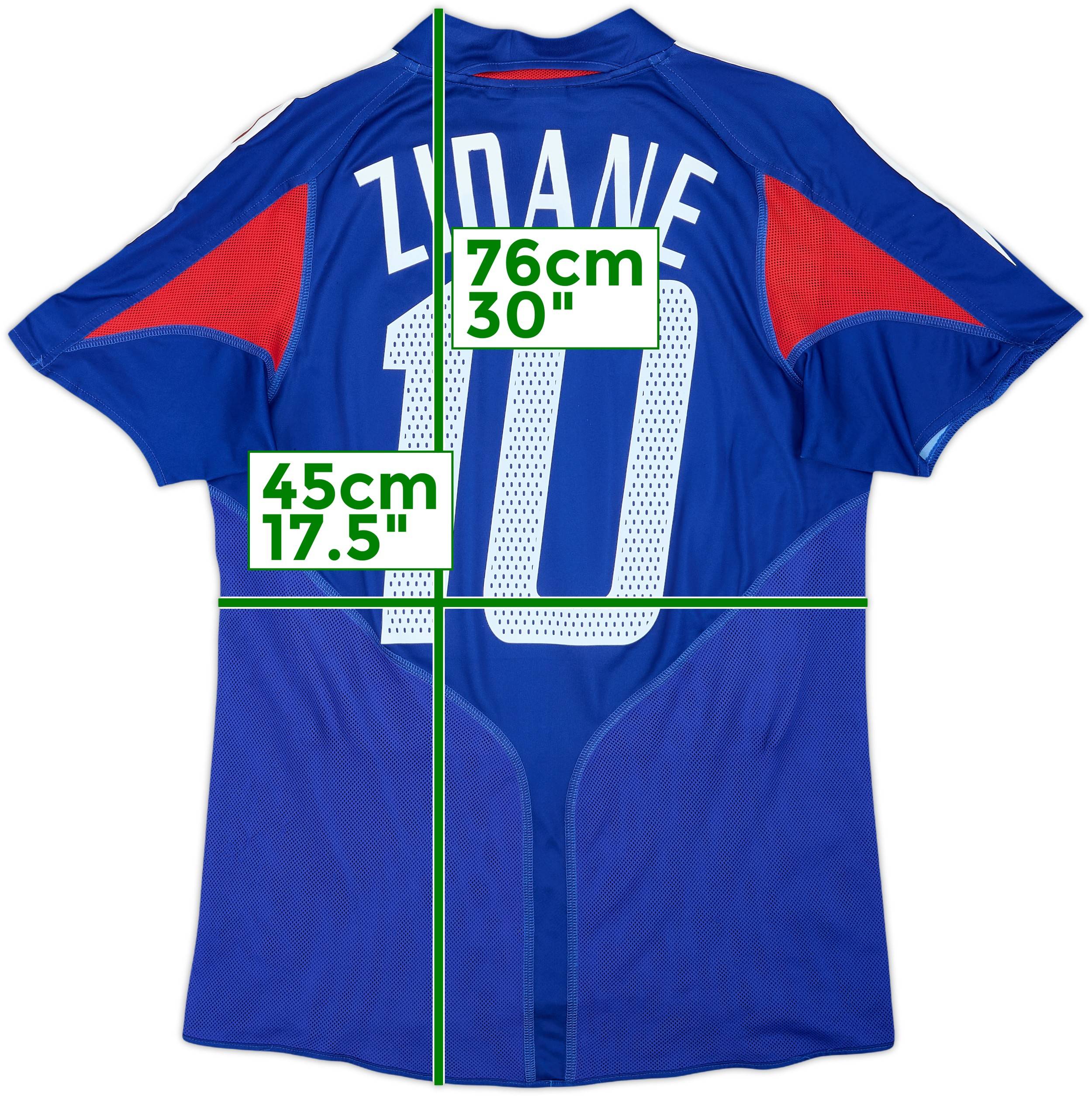 2004-06 France Home Shirt Zidane #10 - 7/10 - (XL.Boys)