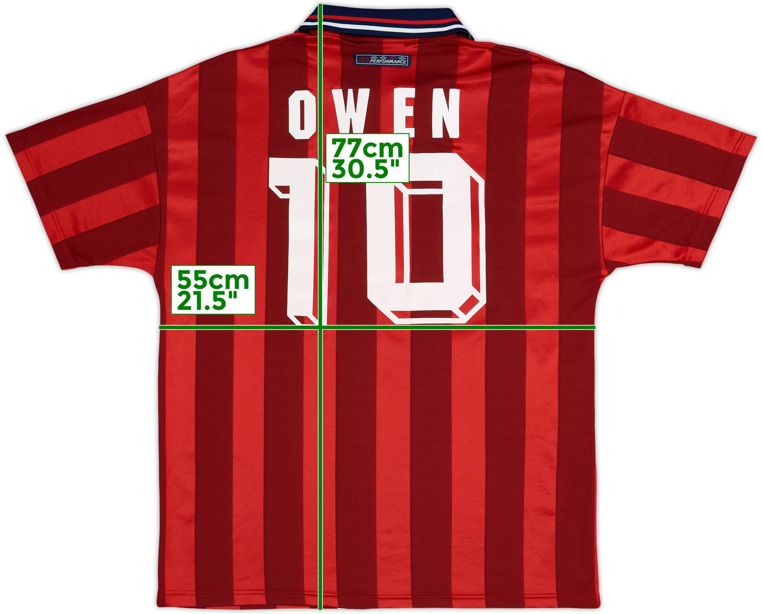 1997-99 England Away Shirt Owen #10 - 6/10 - (L)