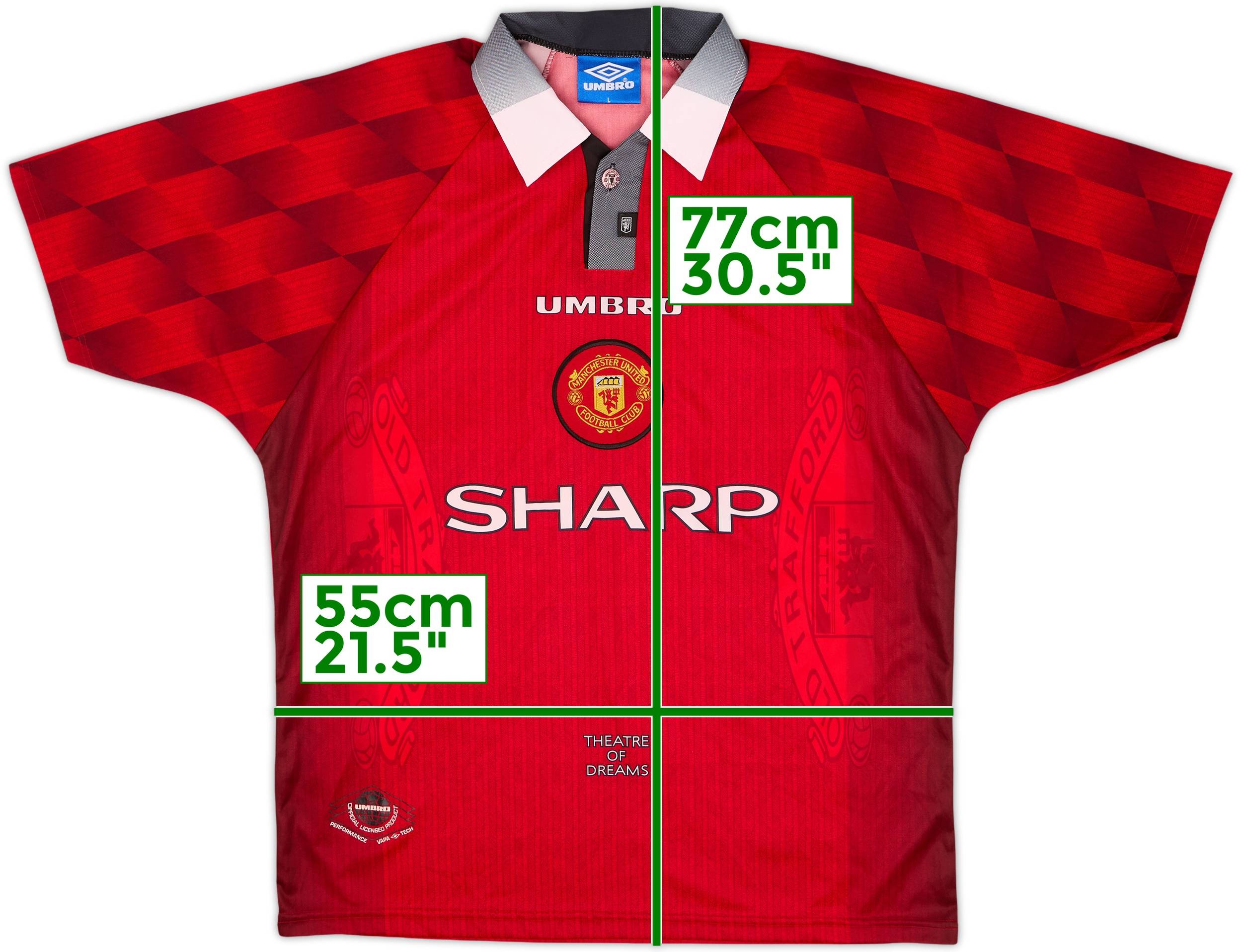1996-98 Manchester United Home Shirt #11 - 7/10 - (L)