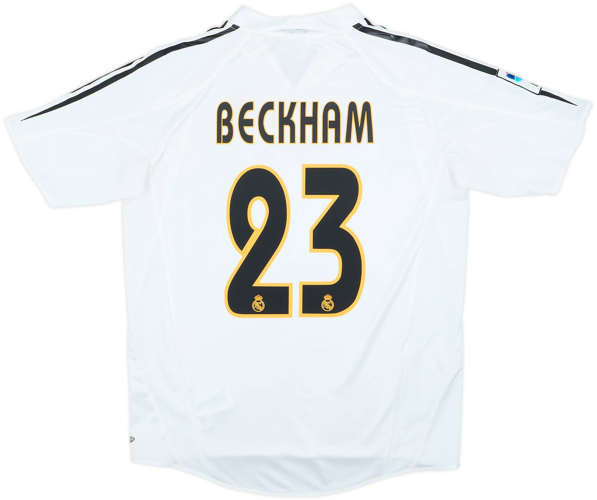 2004-05 Real Madrid Home Shirt Beckham #23 - 6/10 - (XL.Boys)