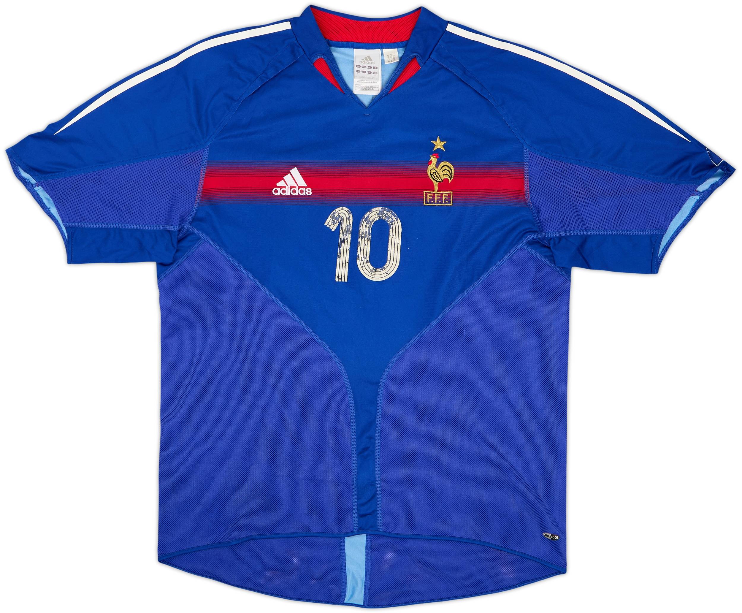2004-06 France Home Shirt Zidane #10 - 5/10 - (L)