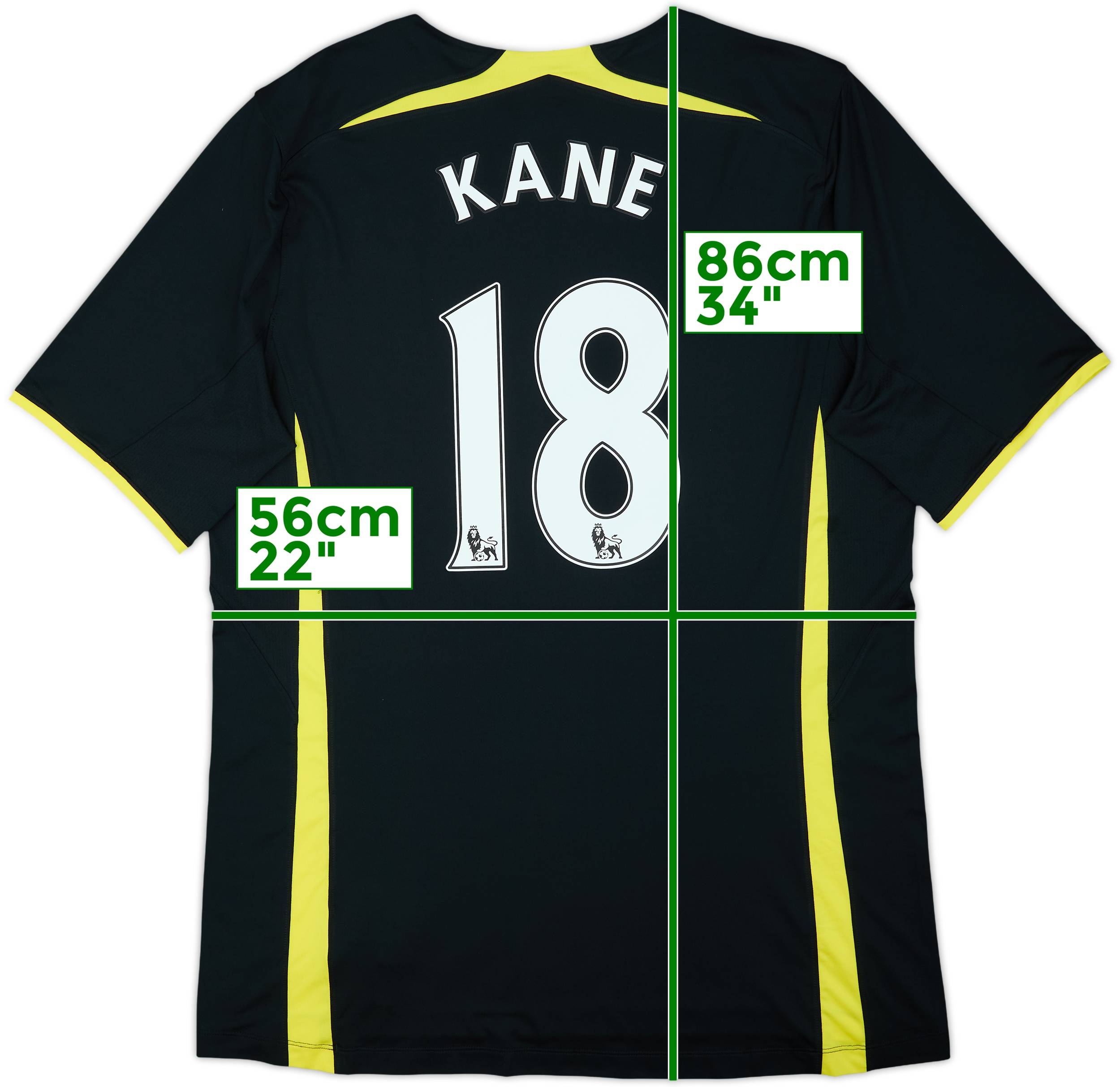 14-15 トッテナム ケイン#18 アウェイM 2014-15 Tottenham Away Shirt Kane #18 - 9/10 - (XXL)