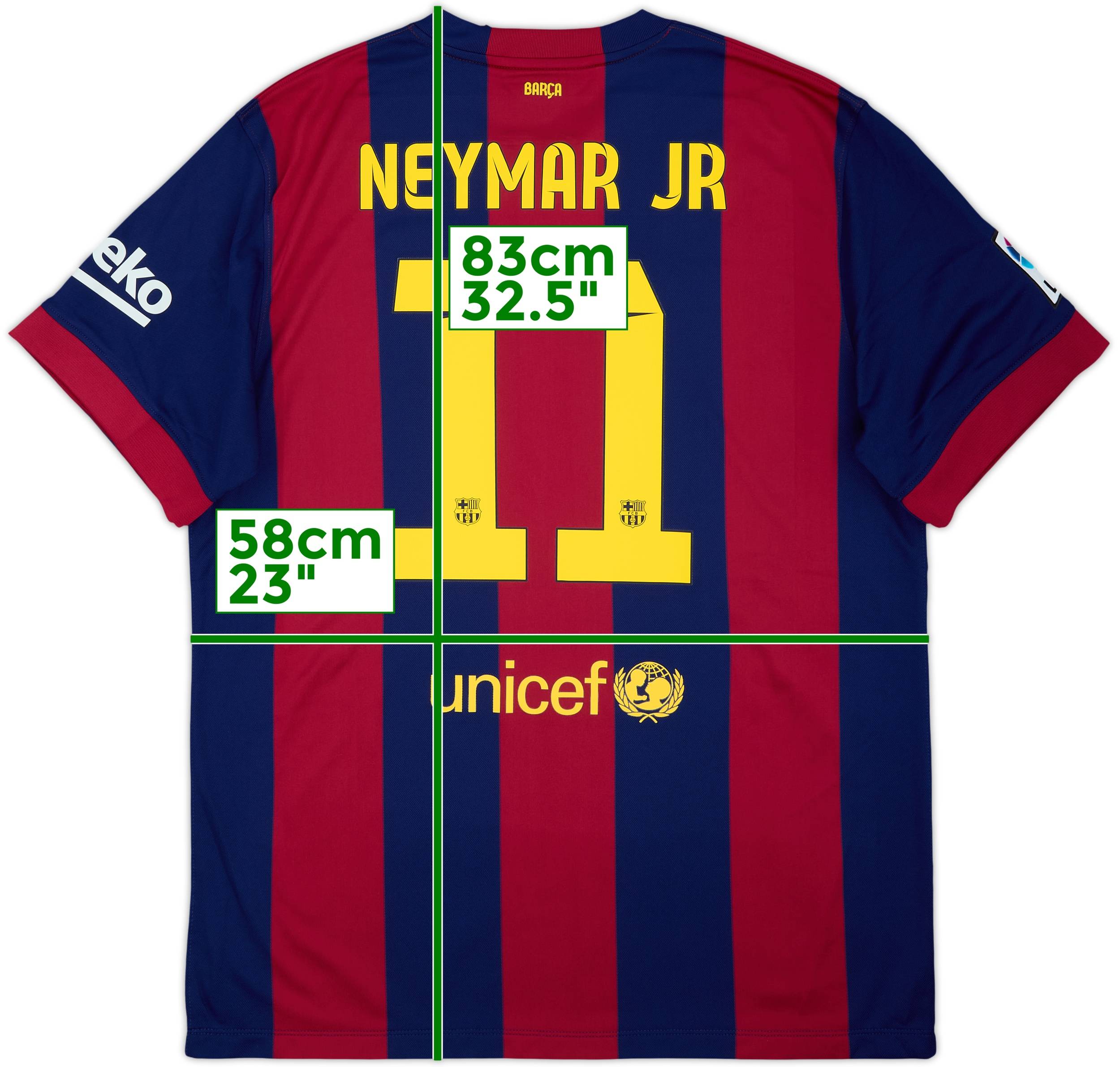 2014-15 Barcelona Home Shirt Neymar Jr #11 (XL)