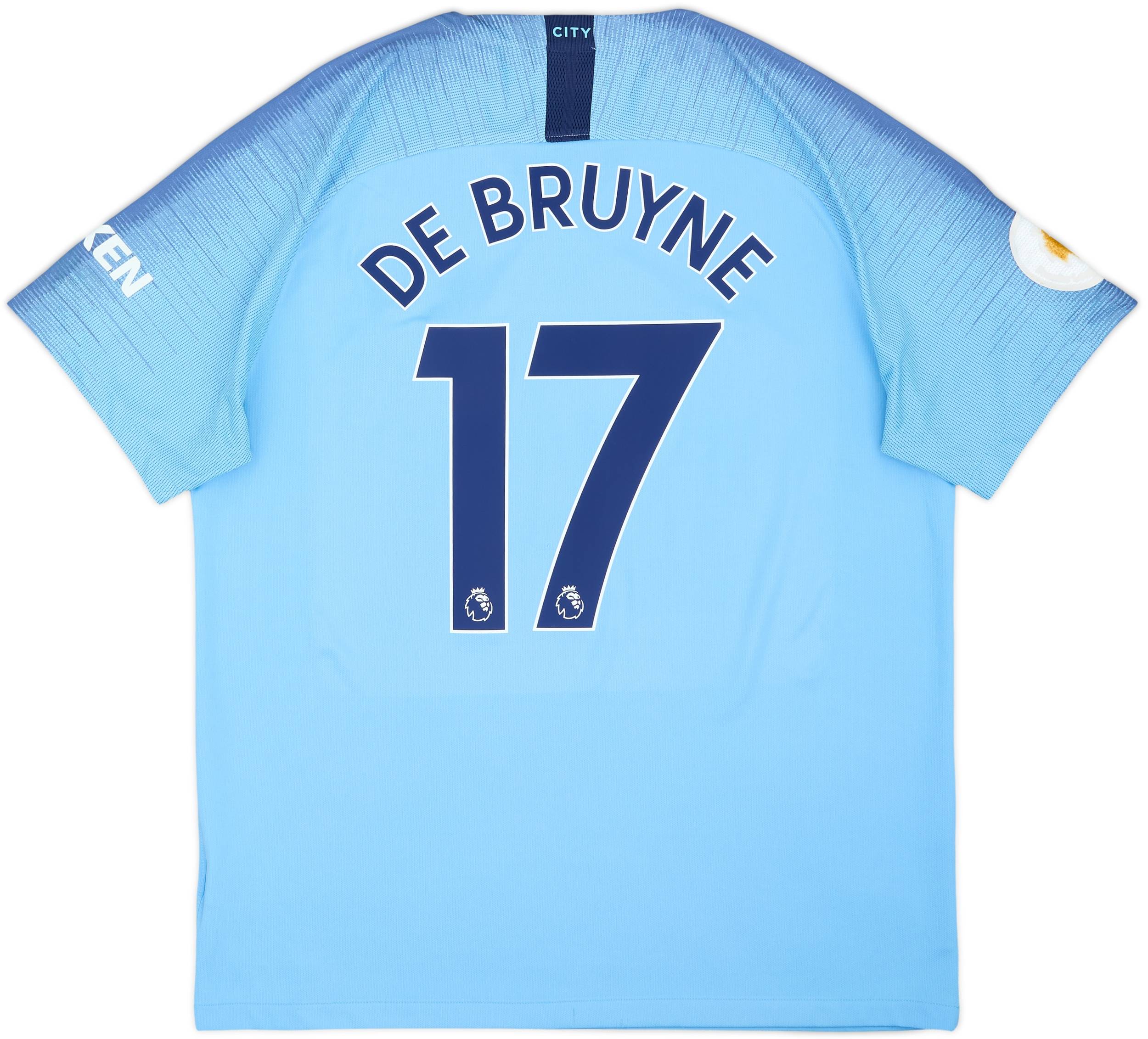 2018-19 Manchester City Home Shirt De Bruyne #17 - 6/10 - (XL)