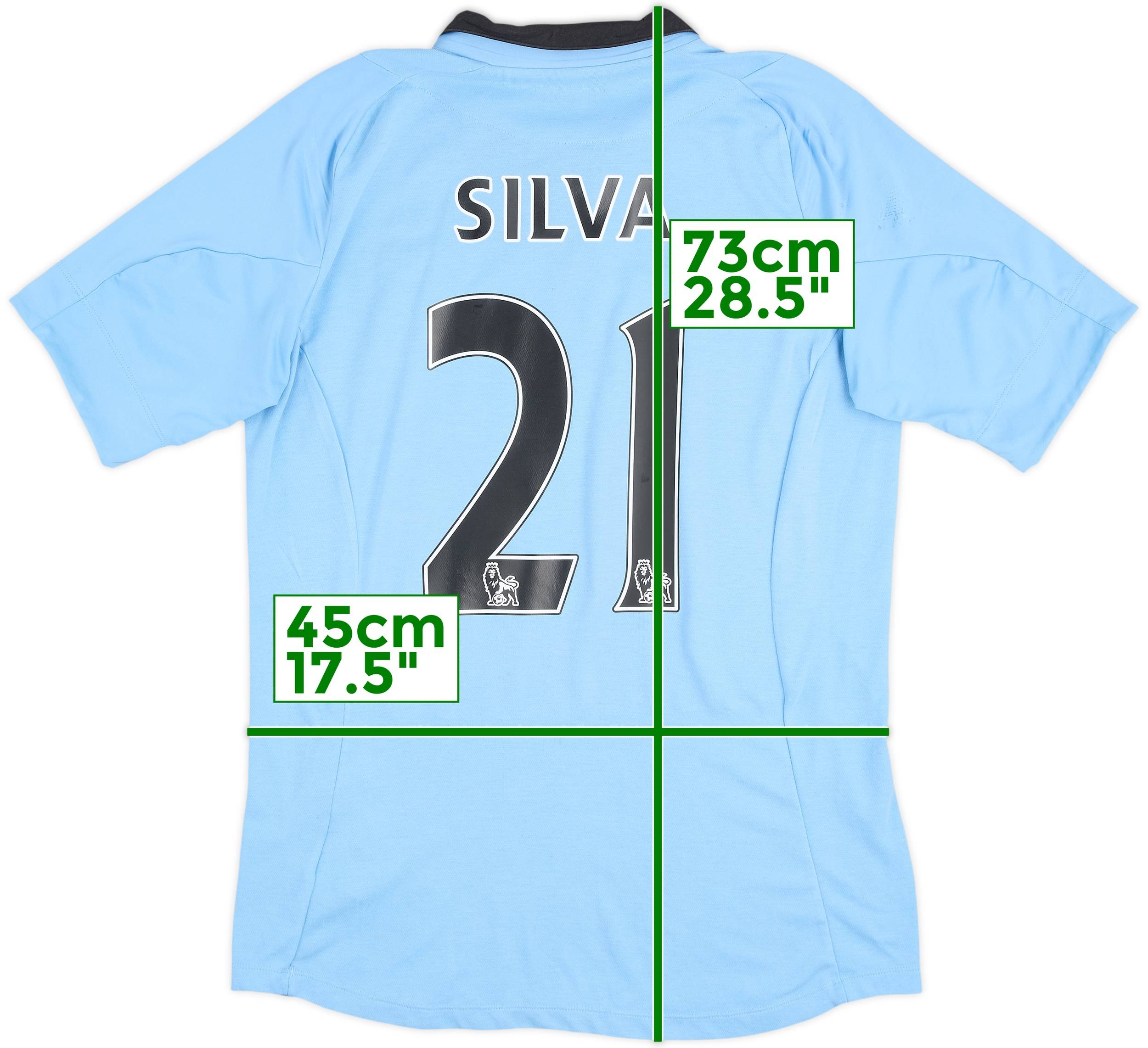 2012-13 Manchester City Home Shirt Silva #21 - 6/10 - (M)