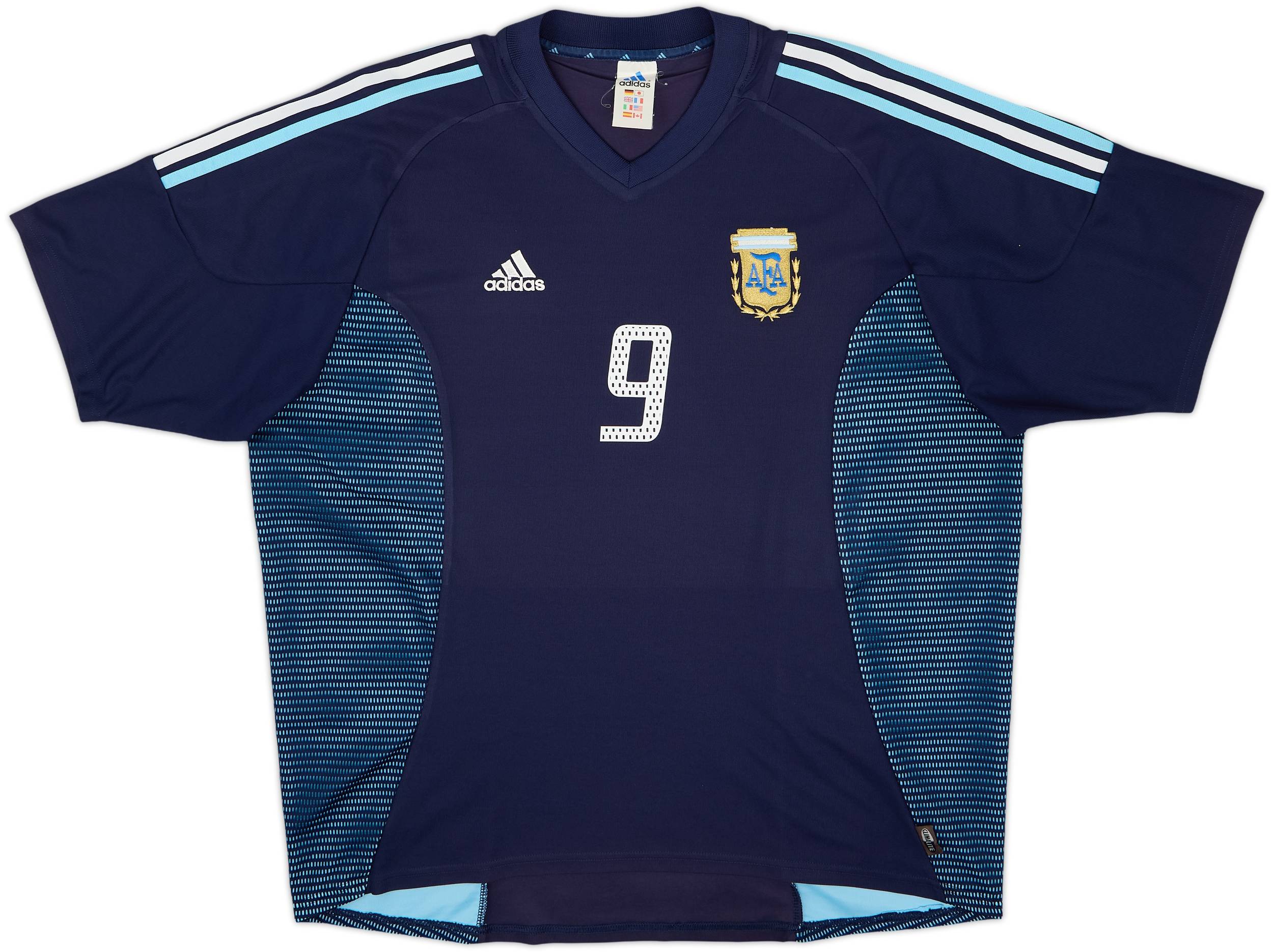 2002-04 Argentina Away Shirt Batistuta #9 - 8/10 - (XXL)