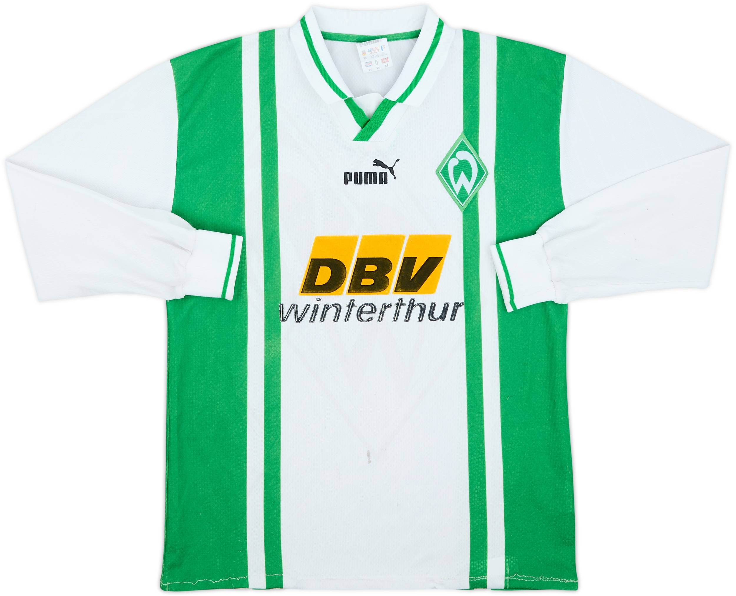 PUMA Werder Bremen シャツ Lサイズ WERDER BREMEN 1993/1994 FOOTBALL L/S SHIRT JERSEY HOME PUMA