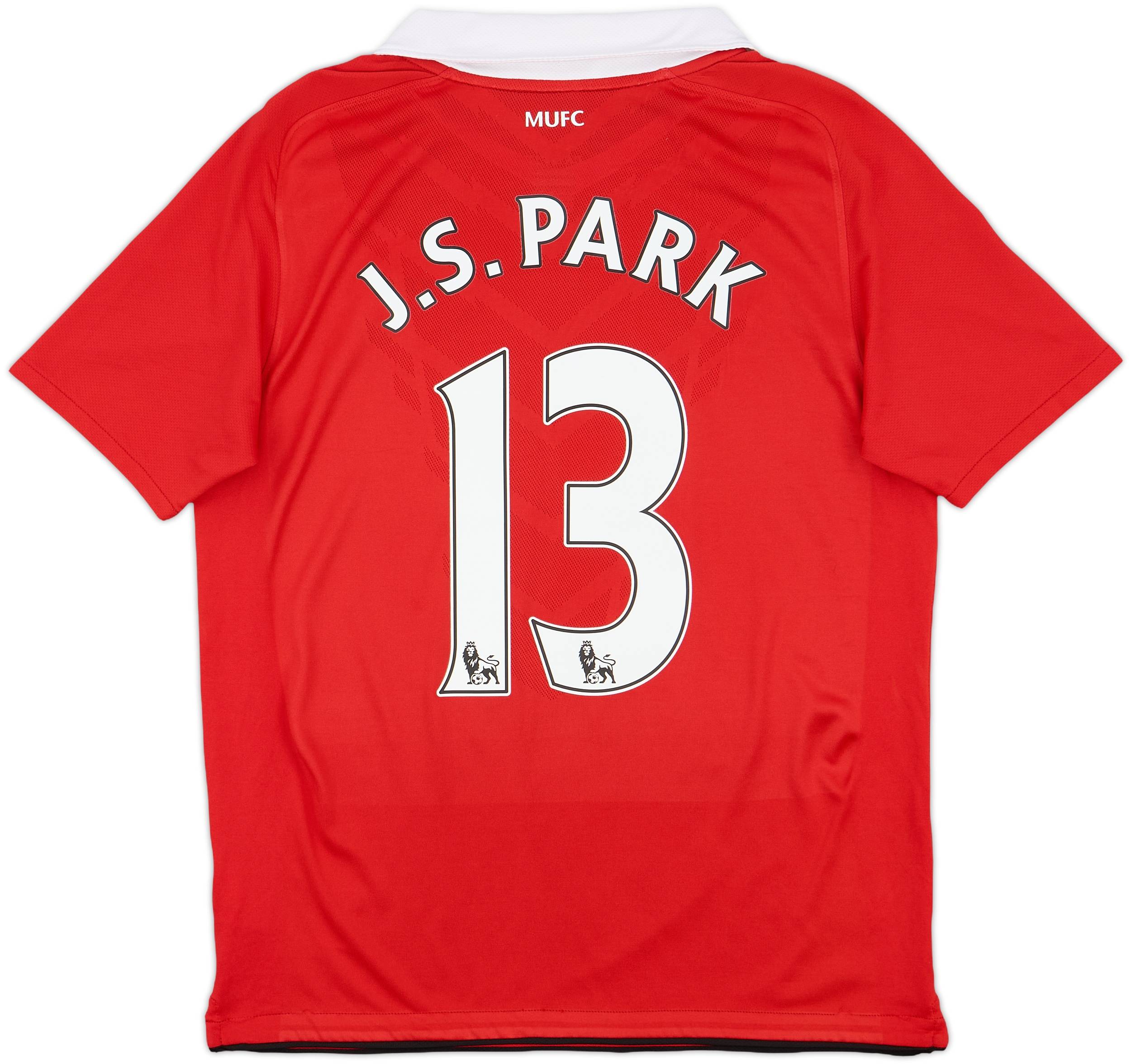 m☆u 2010-11 Manchester United Home Shirt J.S.Park #13 - 8/10