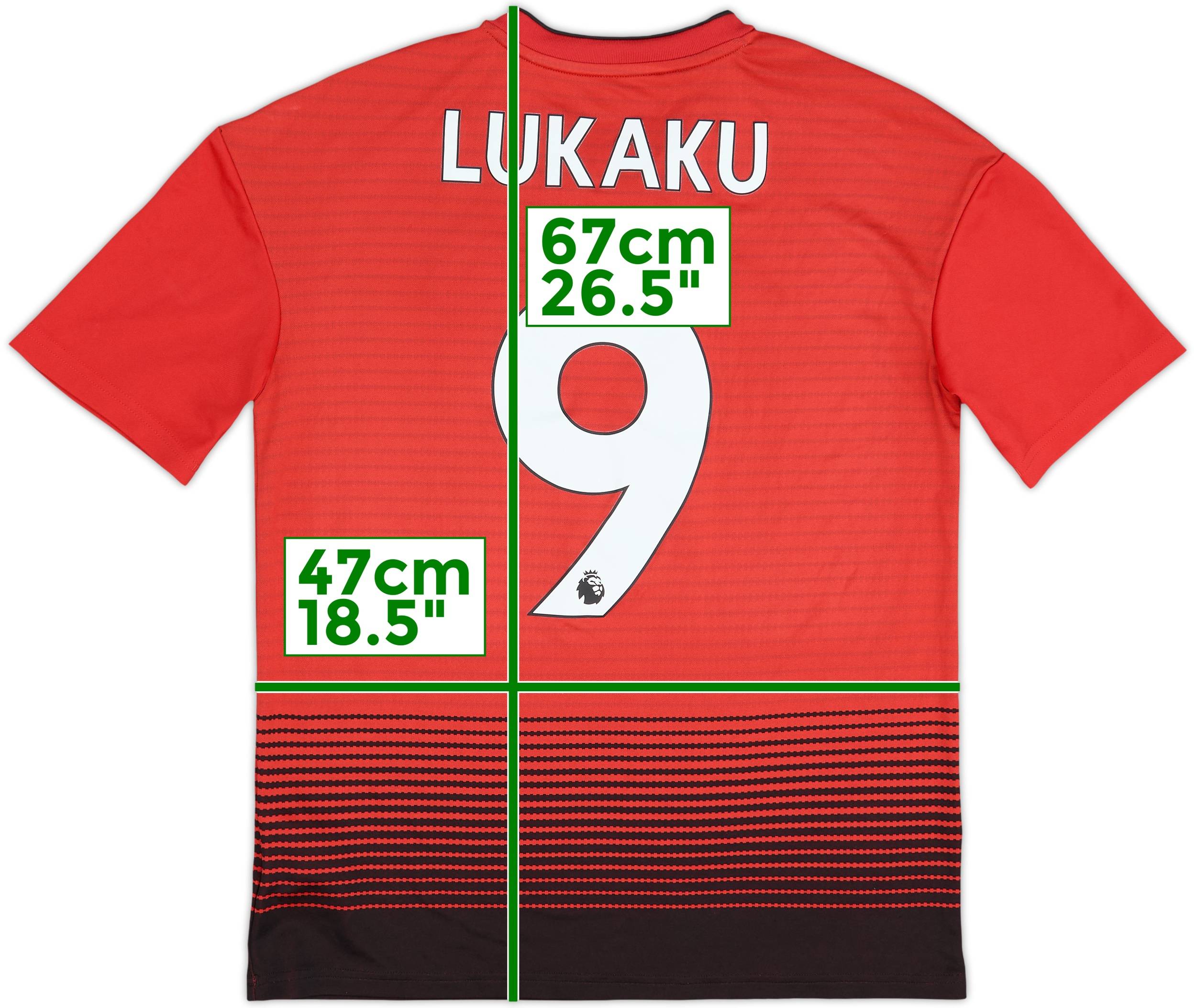 2018-19 Manchester United Home Shirt Lukaku #9 - 9/10 - (XL.Boys)
