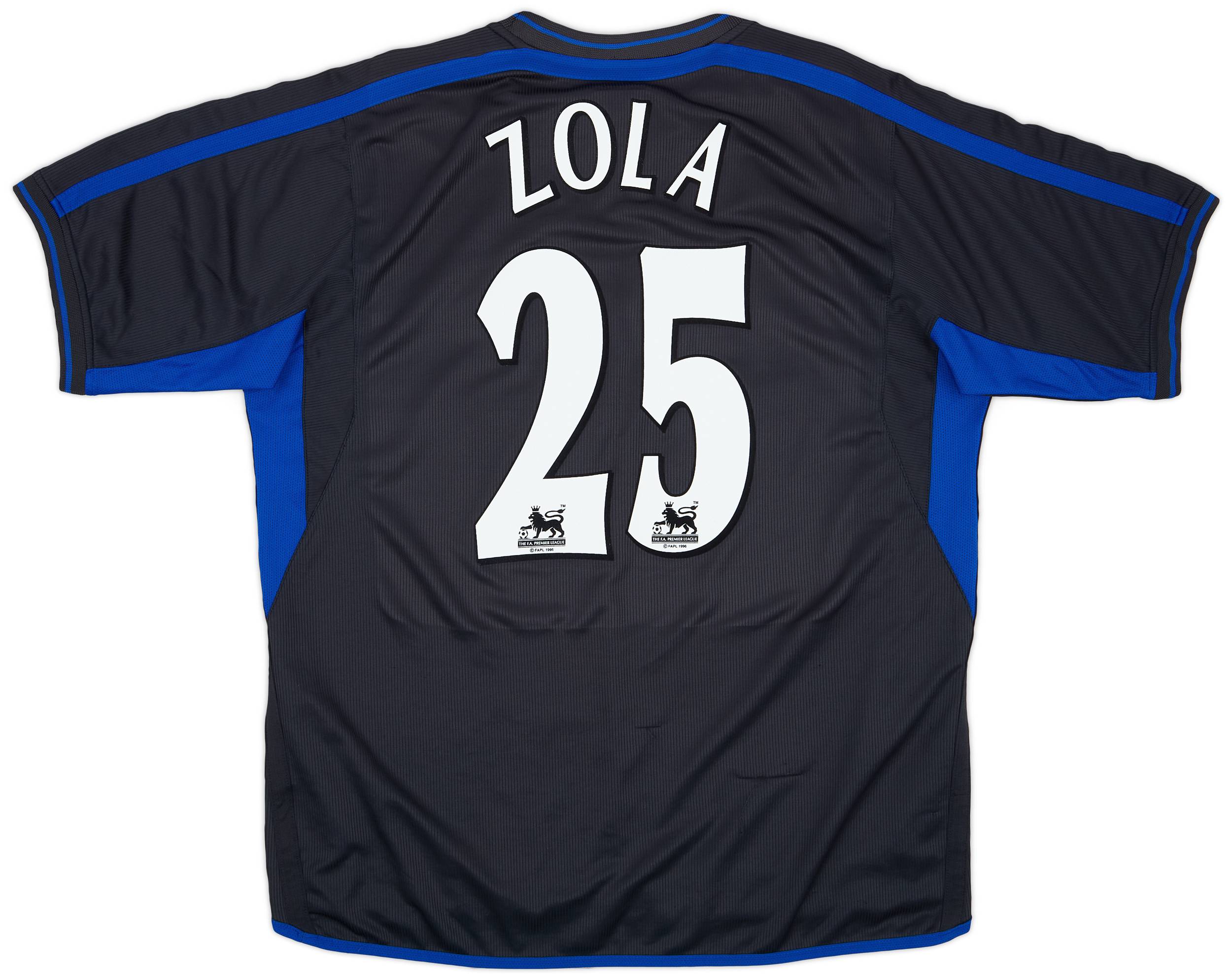2002-04 Chelsea Away Shirt Zola #25 - 8/10 - (XL)