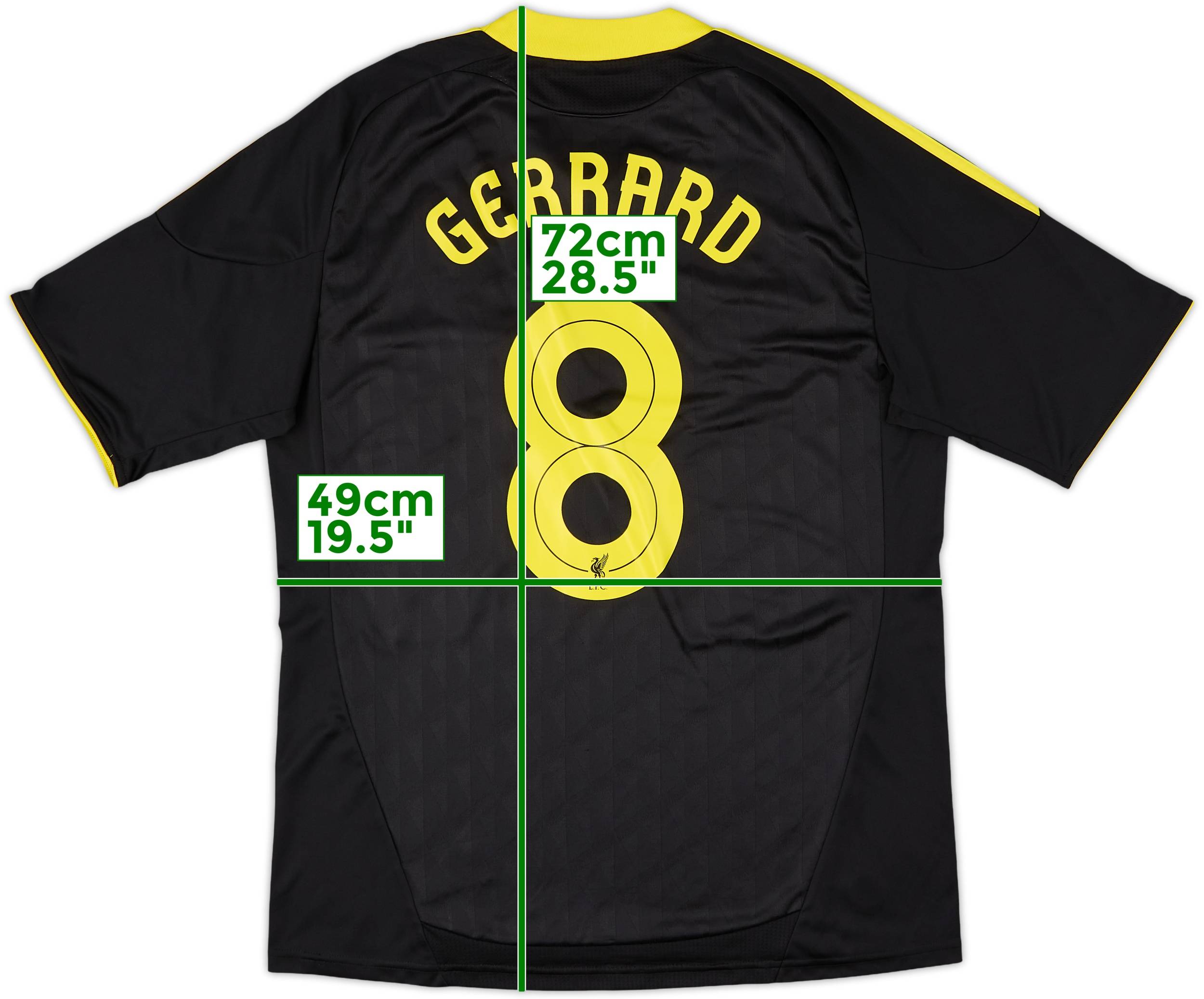 2010-11 Liverpool Third Shirt Gerrard #8 - 7/10 - (L)
