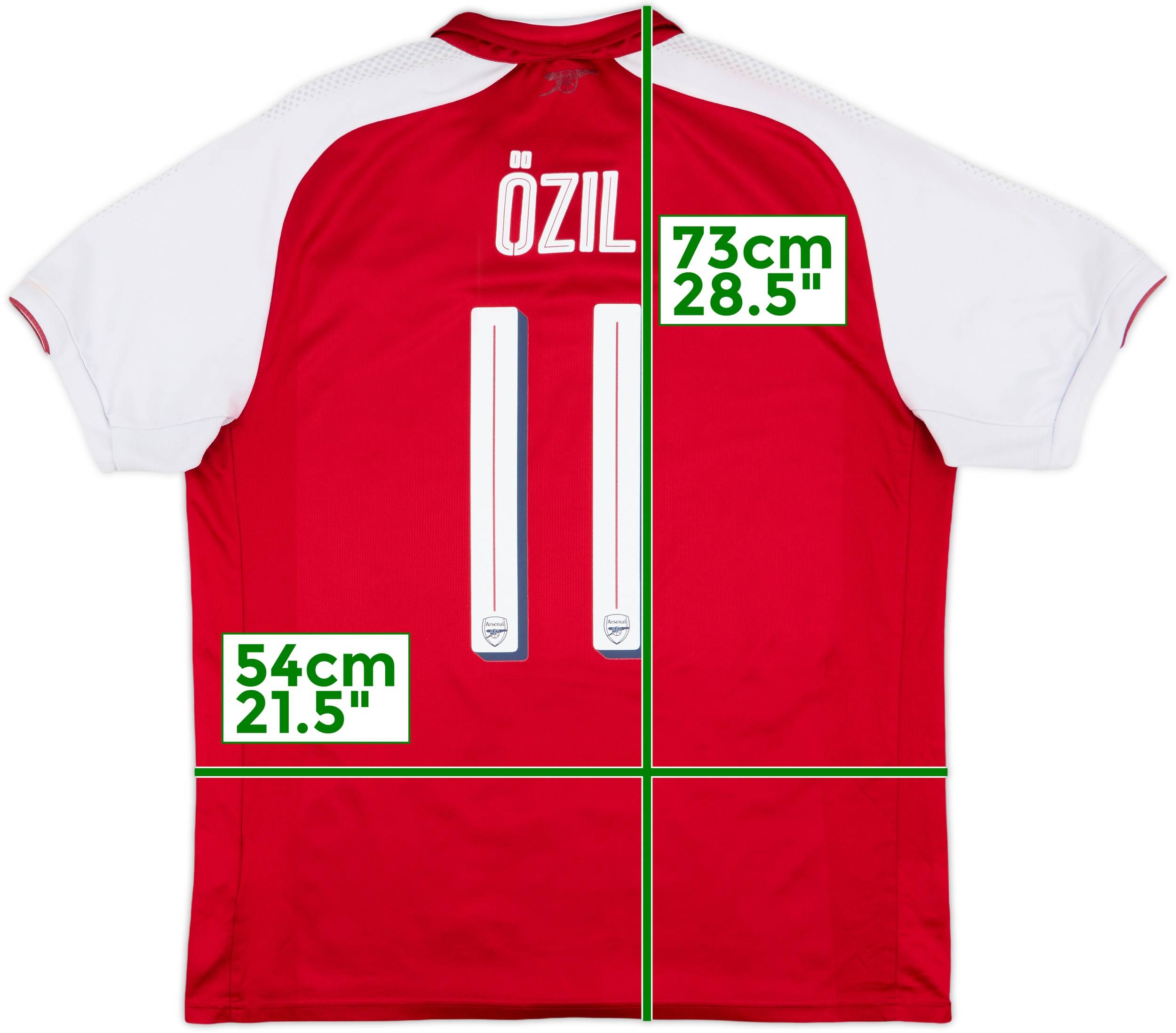 【美品】アーセナル ÖZIL 11 シャツ 2016-17 Arsenal Home Shirt Ozil #11 - 6/10 - (L)