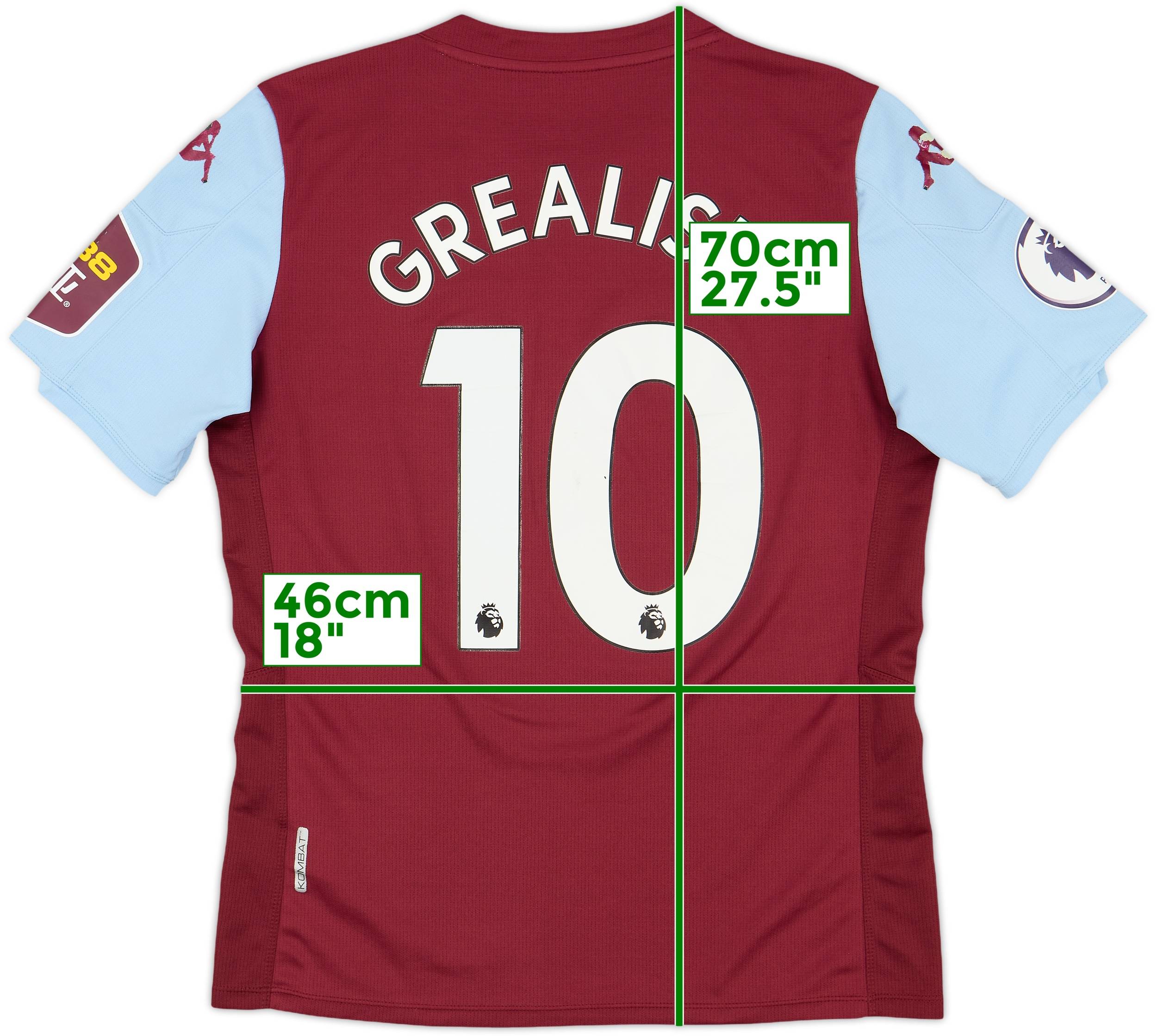 2020-21 Aston Villa Home Shirt Grealish #10 - 5/10 - (M)