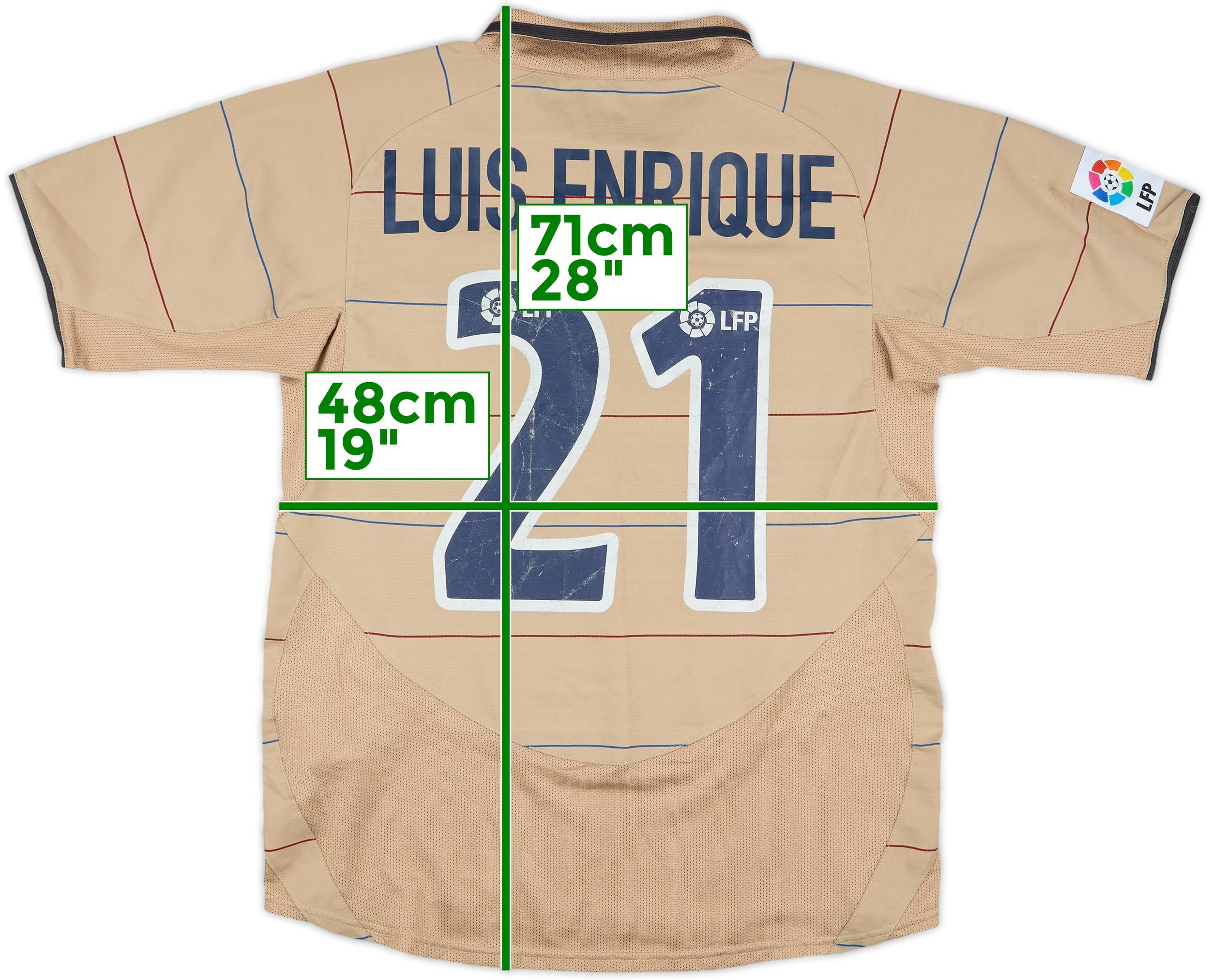 2003-05 Barcelona Away Shirt Luis Enrique #21 - 6/10 - (XL.Boys)