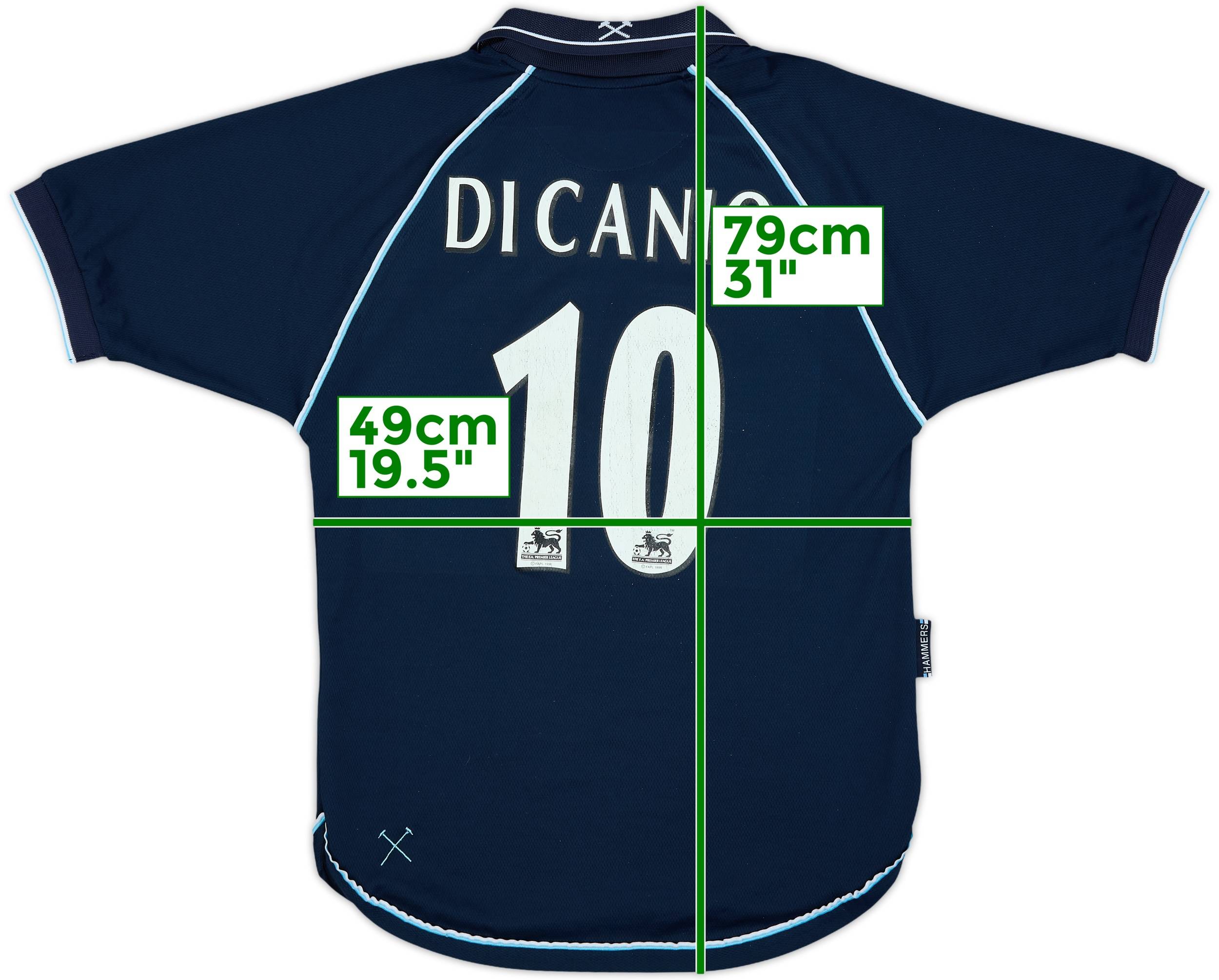 FILA West Ham United DI CANIO 10 シャツ 1999-01 West Ham Home Shirt Di Canio #10 - 6/10 - (XL)